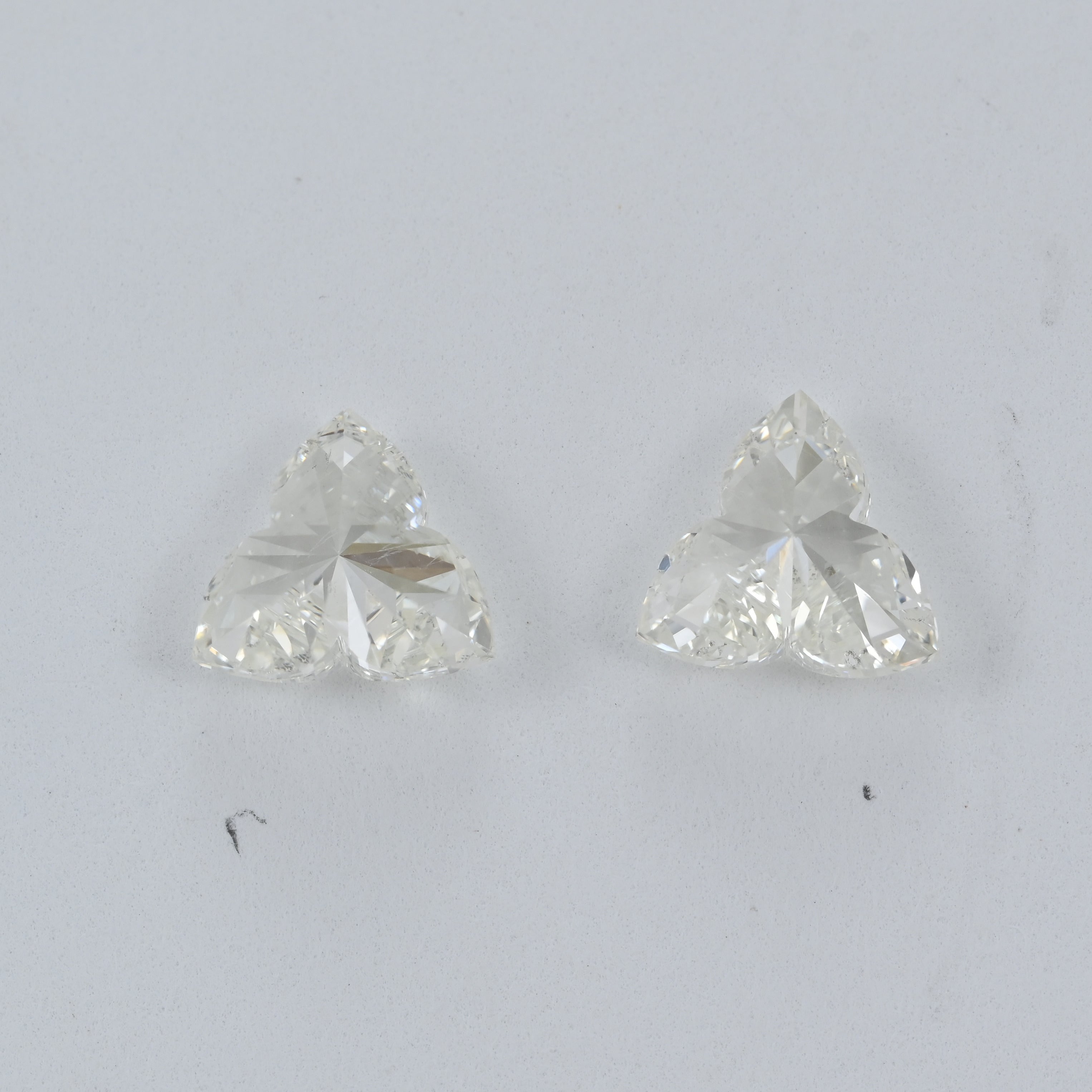 2.20 Carat Flower Shape Natural Diamonds Pair – J/J Color, SI1/SI1 Clarity