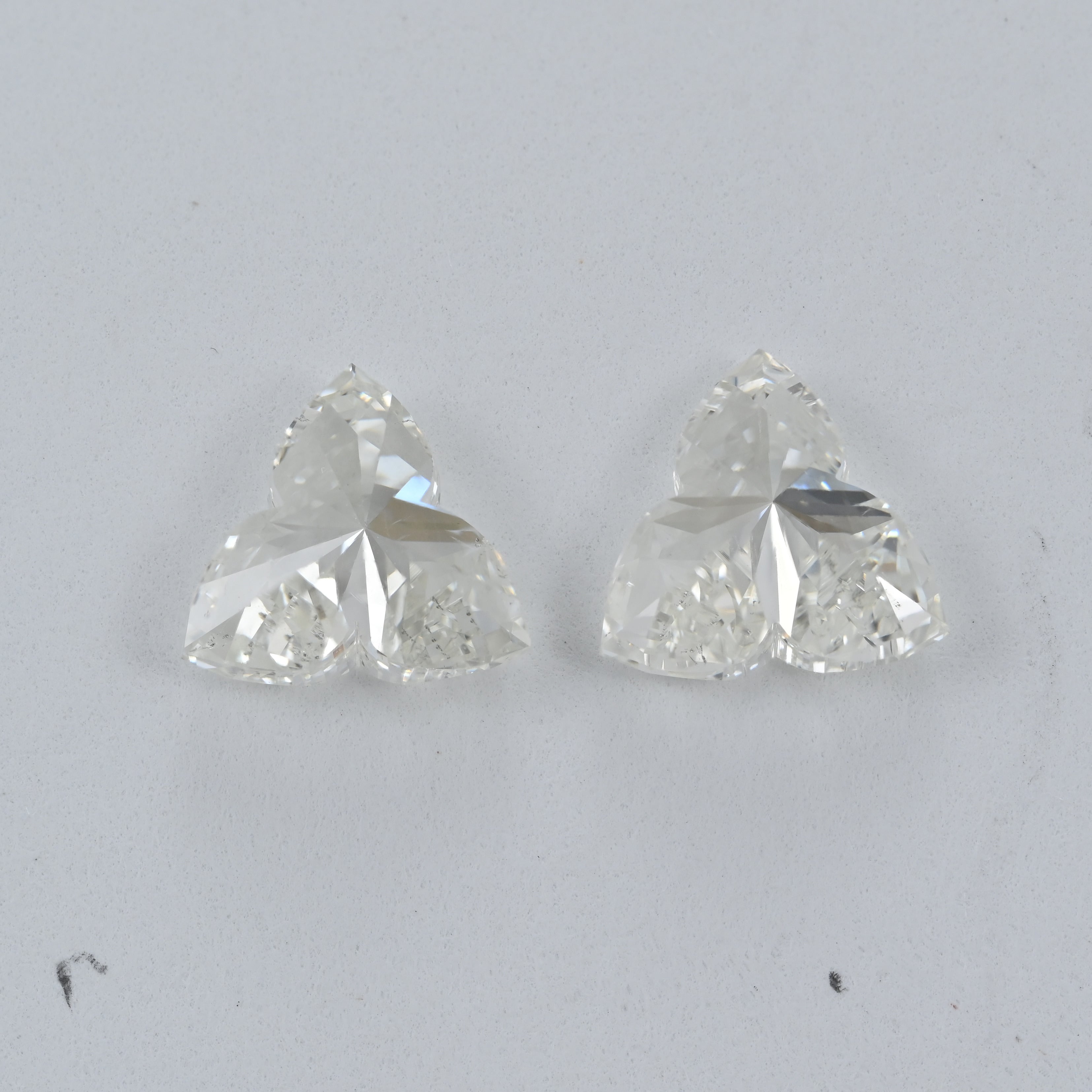 1.85 Carat Flower Shape Natural Diamonds Pair – I/I Color, SI1/SI1 Clarity
