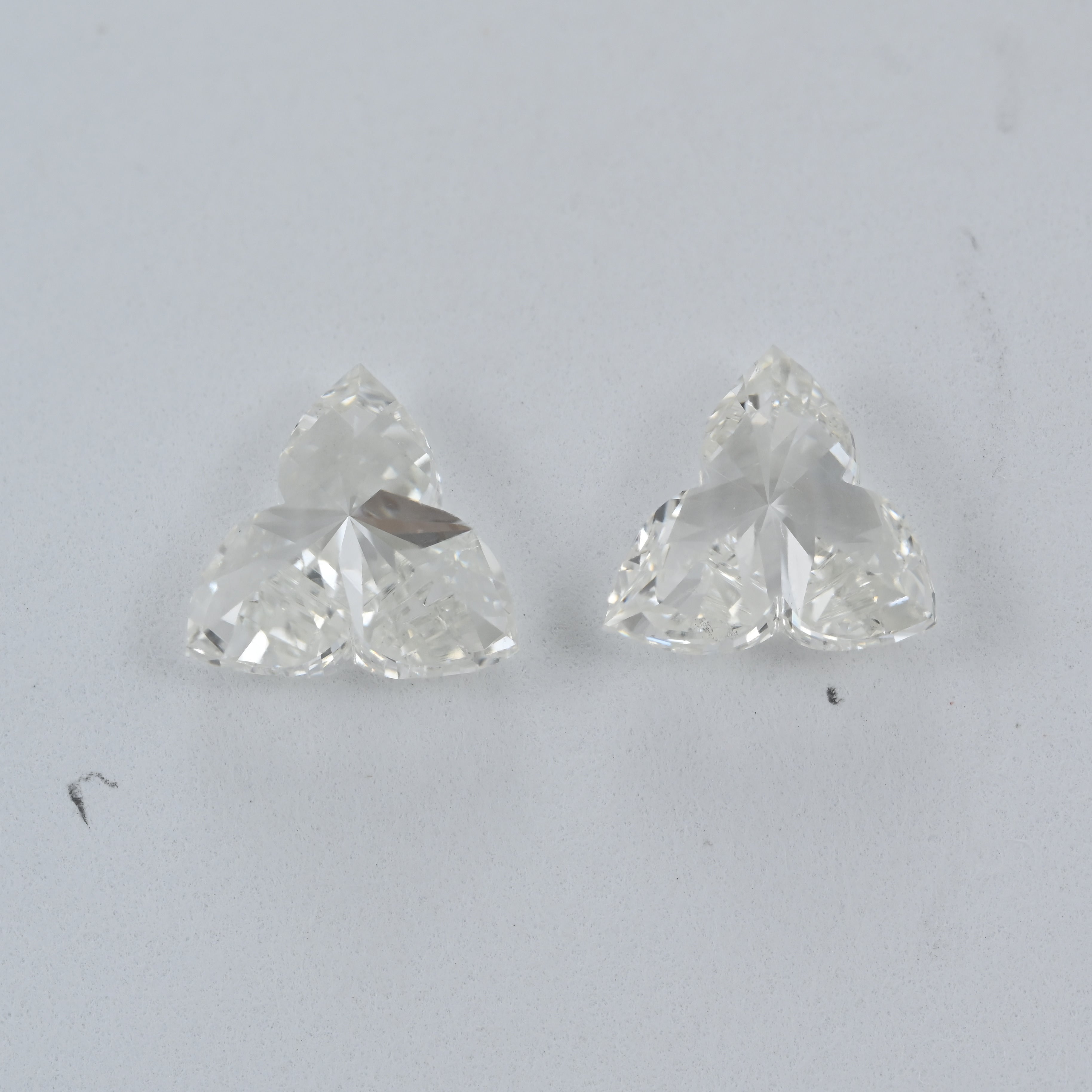 1.68 Carat Flower Shape Natural Diamonds Pair – H/H Color, SI1/SI1 Clarity