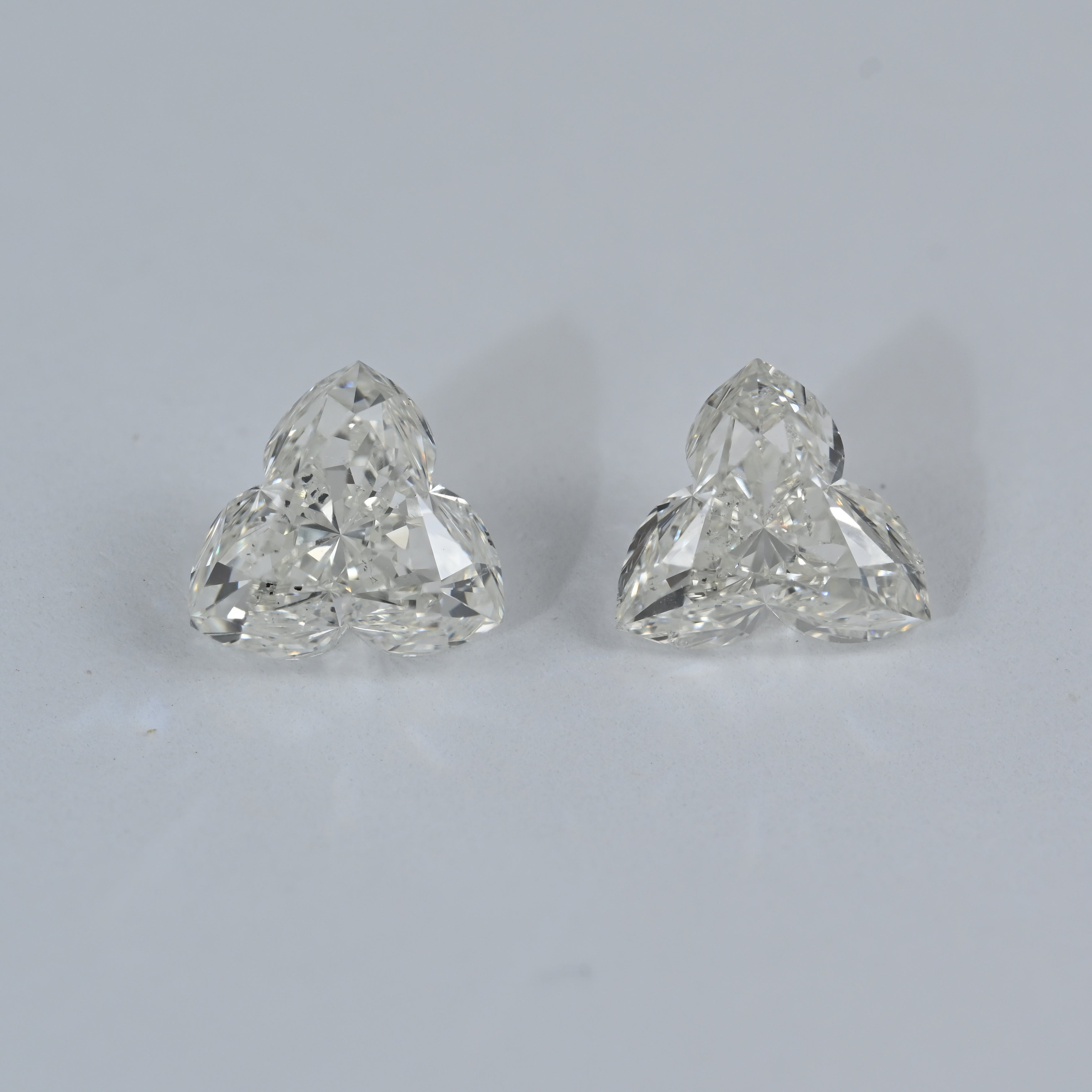 1.90 Carat Flower Shape Natural Diamonds Pair – I/J Color, SI1/SI1 Clarity