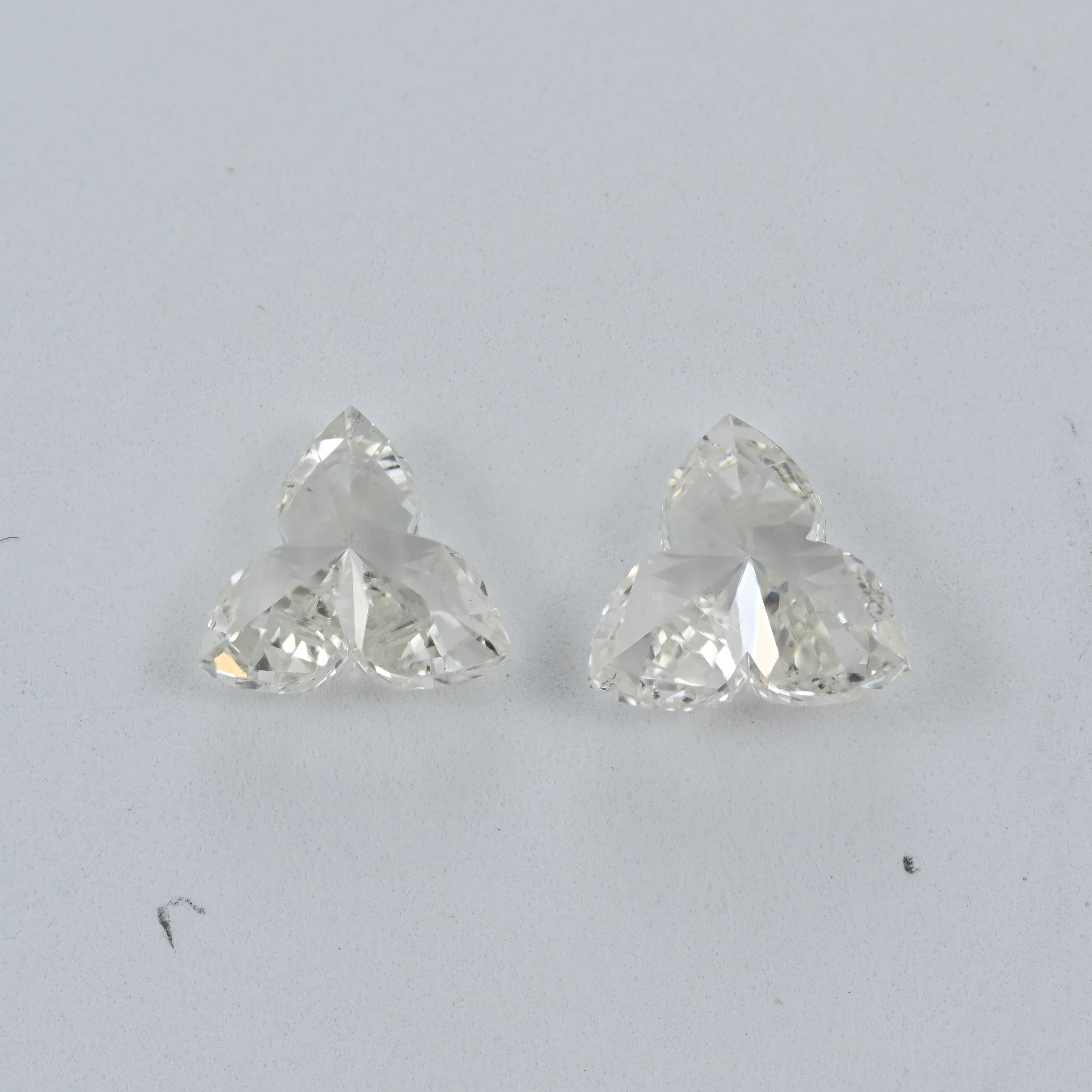 1.47 Carat Flower Shape Natural Diamonds Pair – J/J Color, SI1/SI1 Clarity