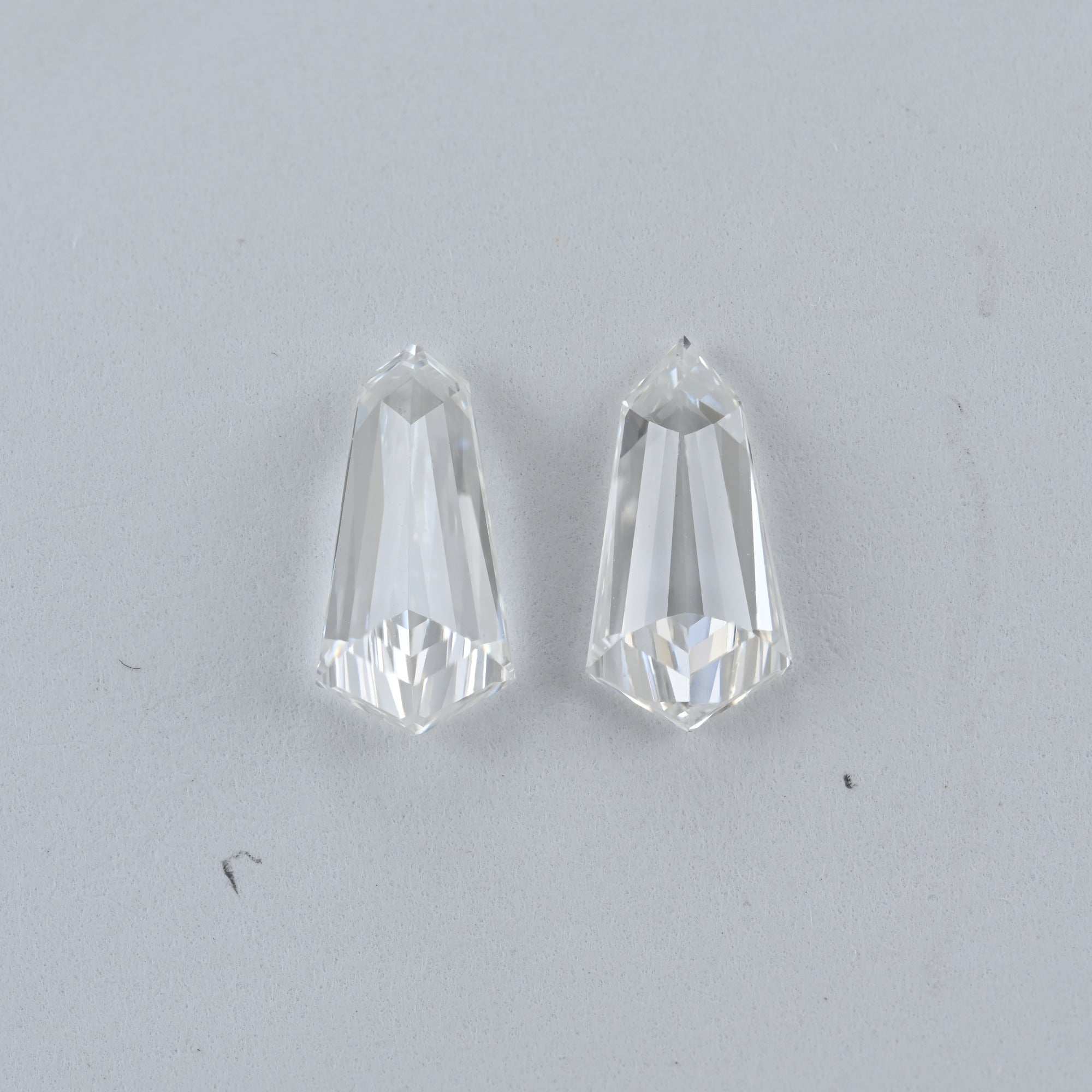 1.71 Carat Tie Shape Natural Diamonds Pair – E/F Color, VVS1/VVS2 Clarity