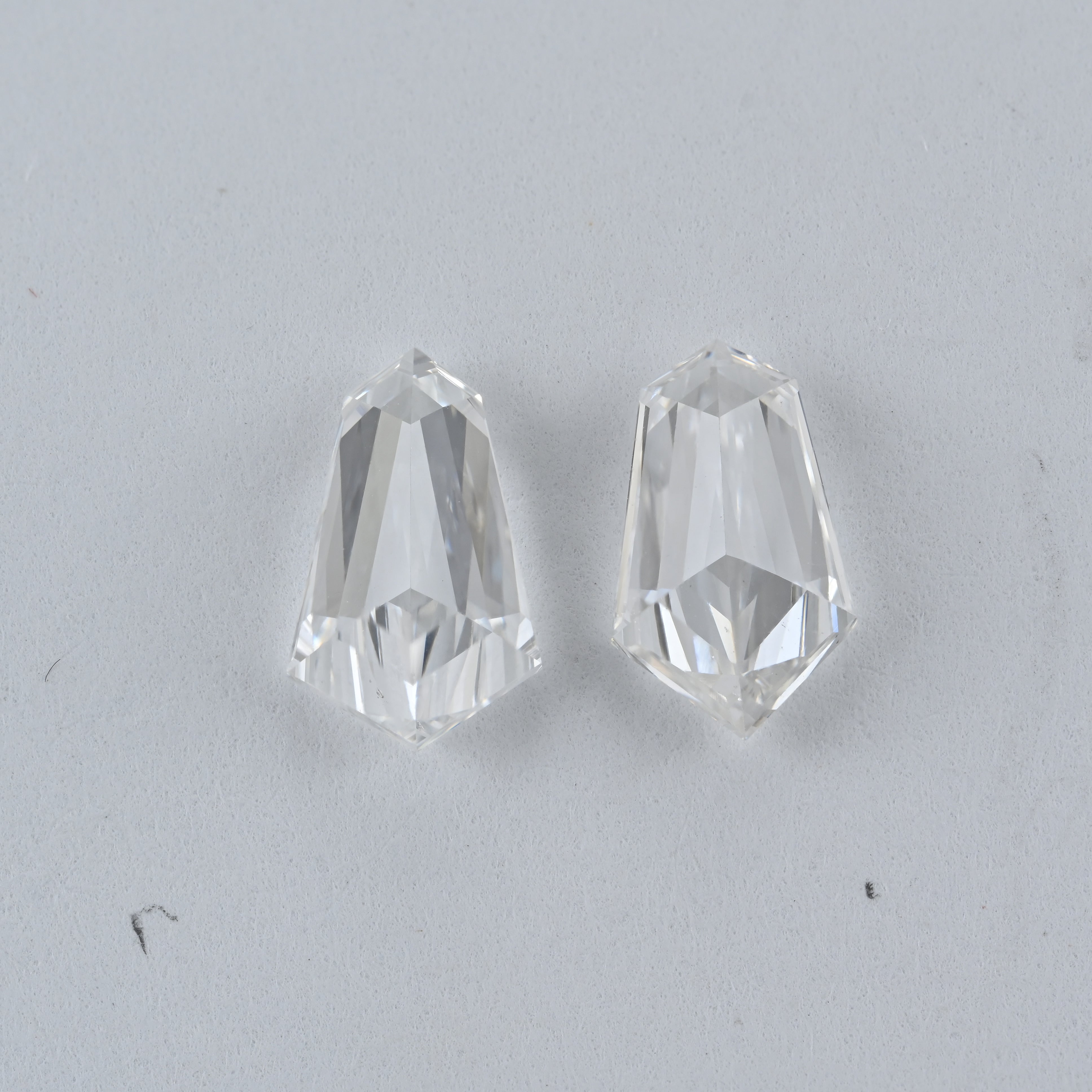 1.65 Carat Tie Shape Natural Diamonds Pair – E/F Color, VS2/VS1 Clarity