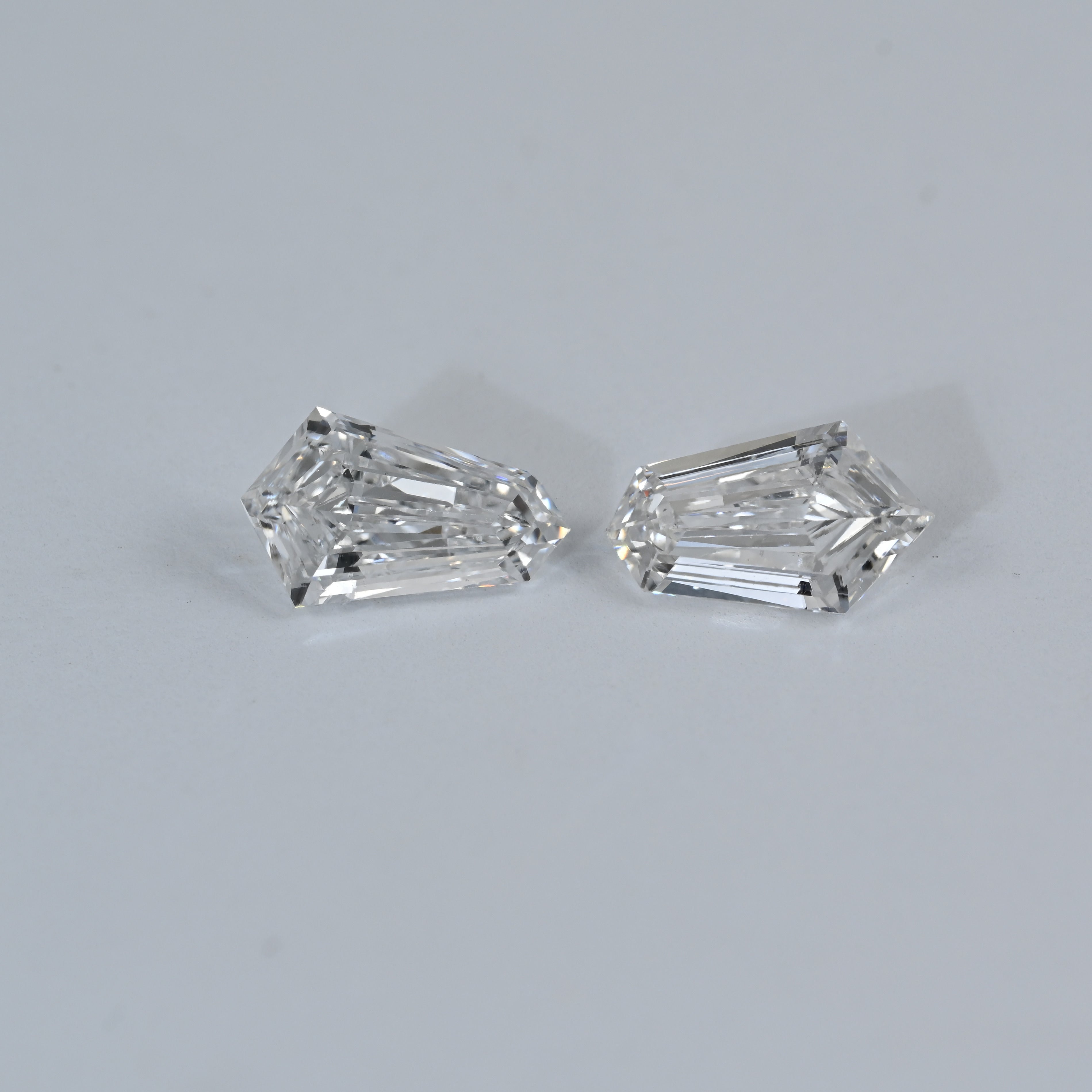 1.65 Carat Tie Shape Natural Diamonds Pair – E/F Color, VS2/VS1 Clarity