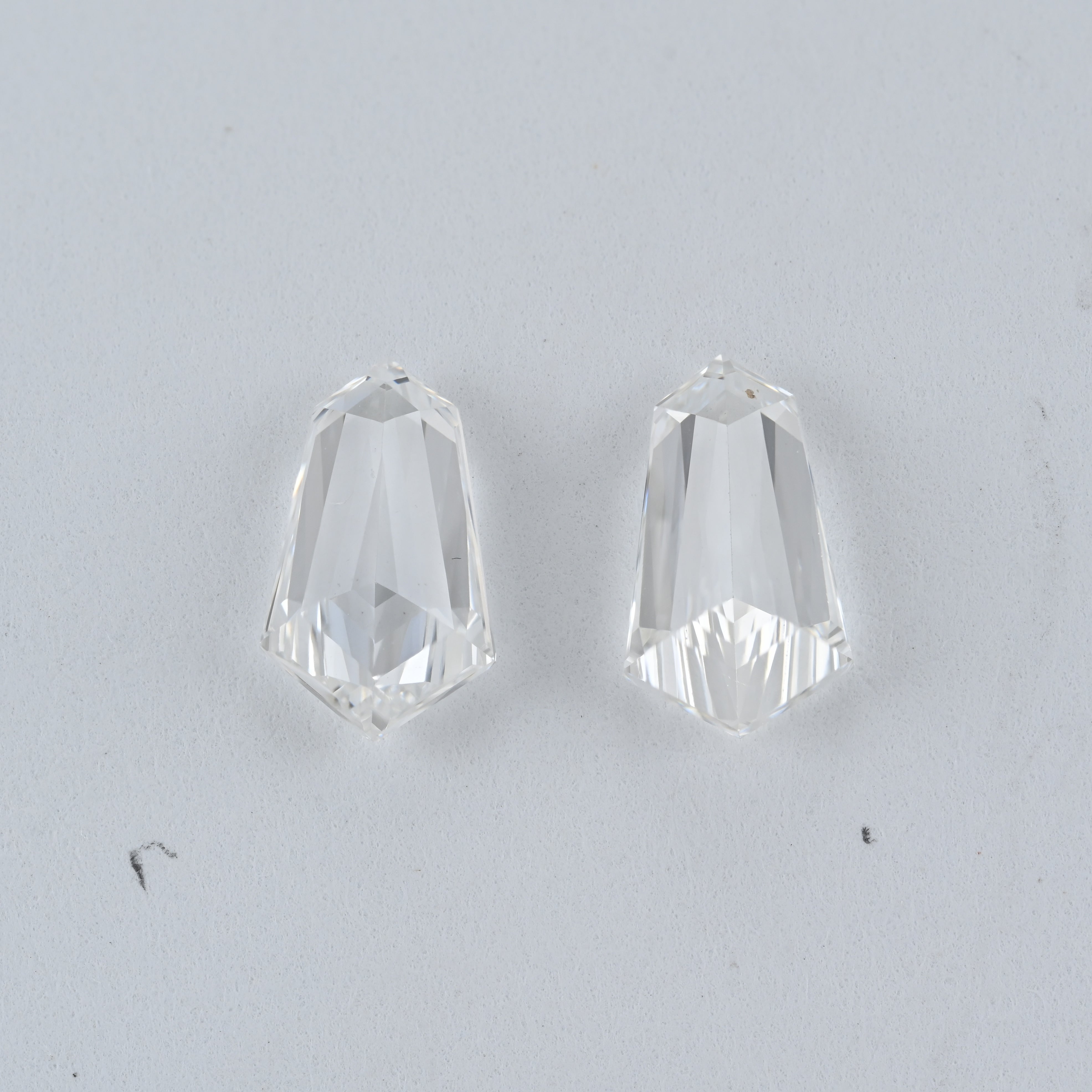 1.44 Carat Tie Shape Natural Diamonds Pair – E/F Color, VVS1/VVS1 Clarity