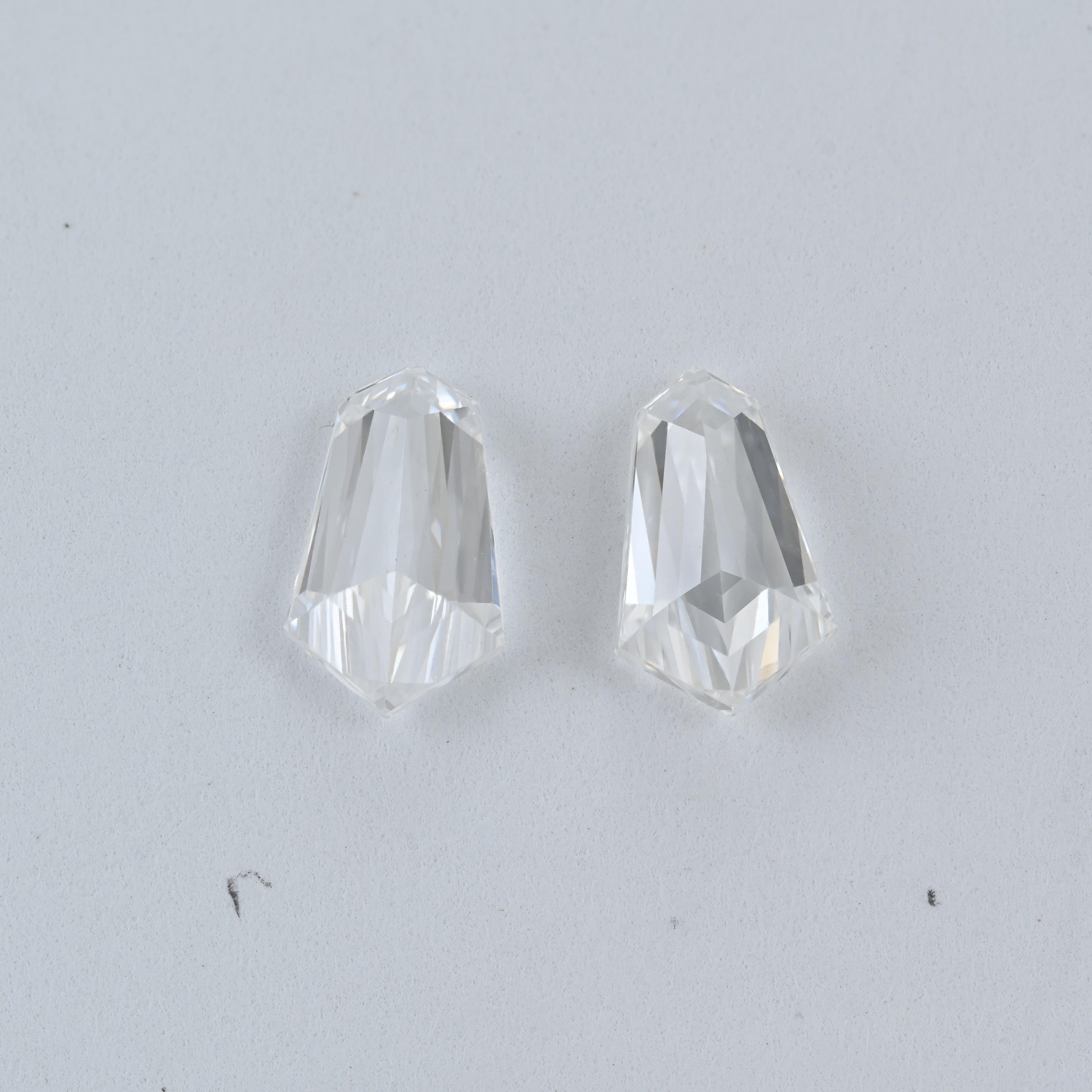 1.40 Carat Tie Shape Natural Diamonds Pair – E/F Color, VVS1/VVS2 Clarity