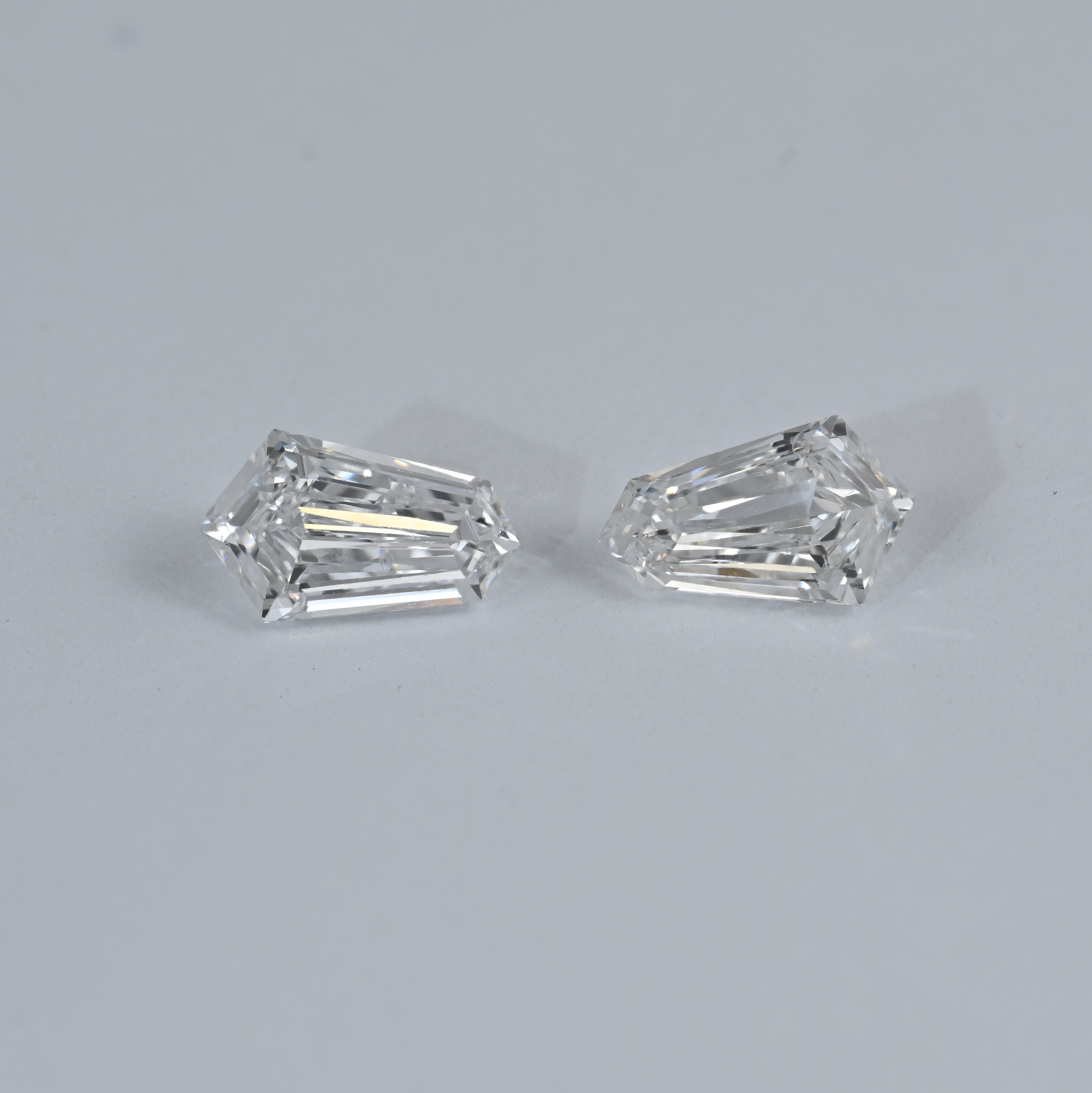 1.40 Carat Tie Shape Natural Diamonds Pair – E/F Color, VVS1/VVS2 Clarity