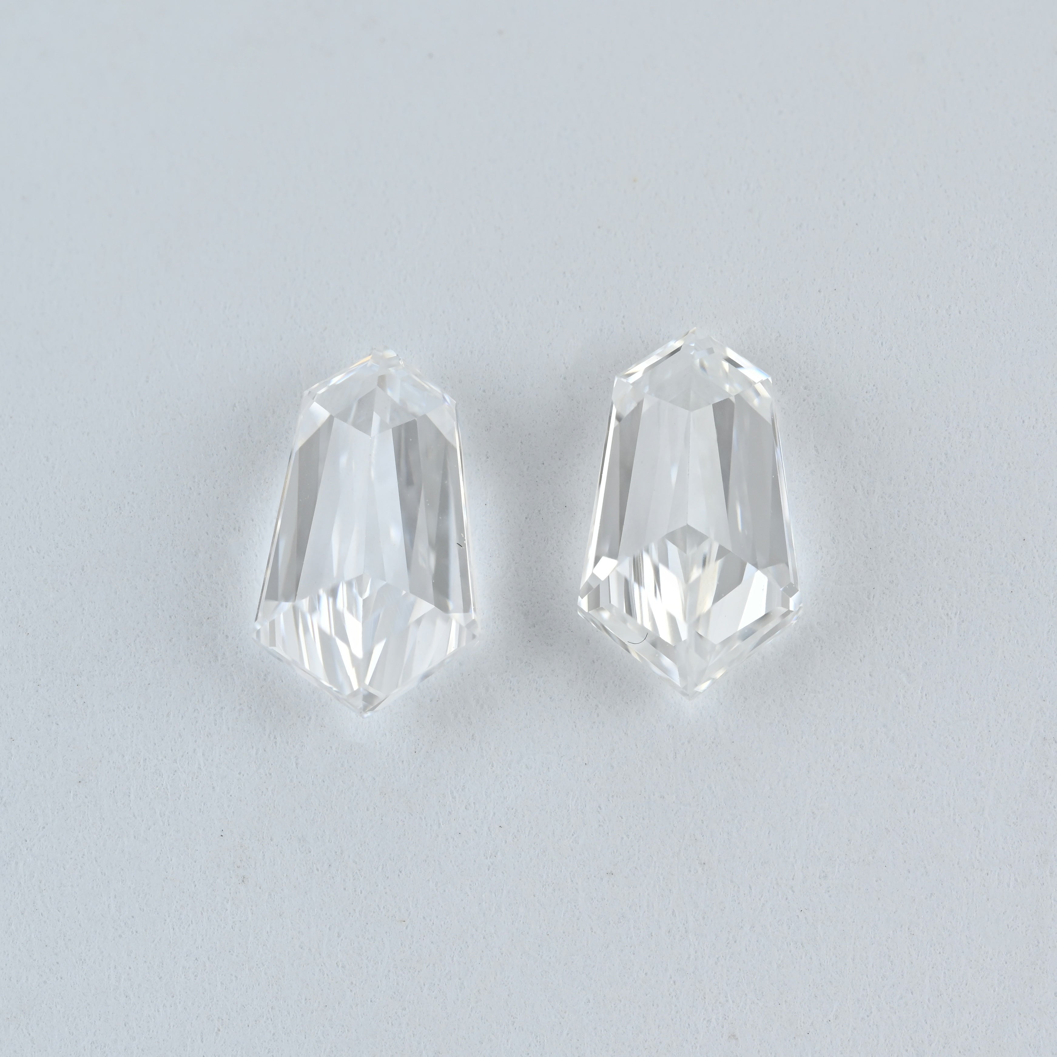 1.27 Carat Tie Shape Natural Diamonds Pair – E/F Color, VVS2/VVS2 Clarity