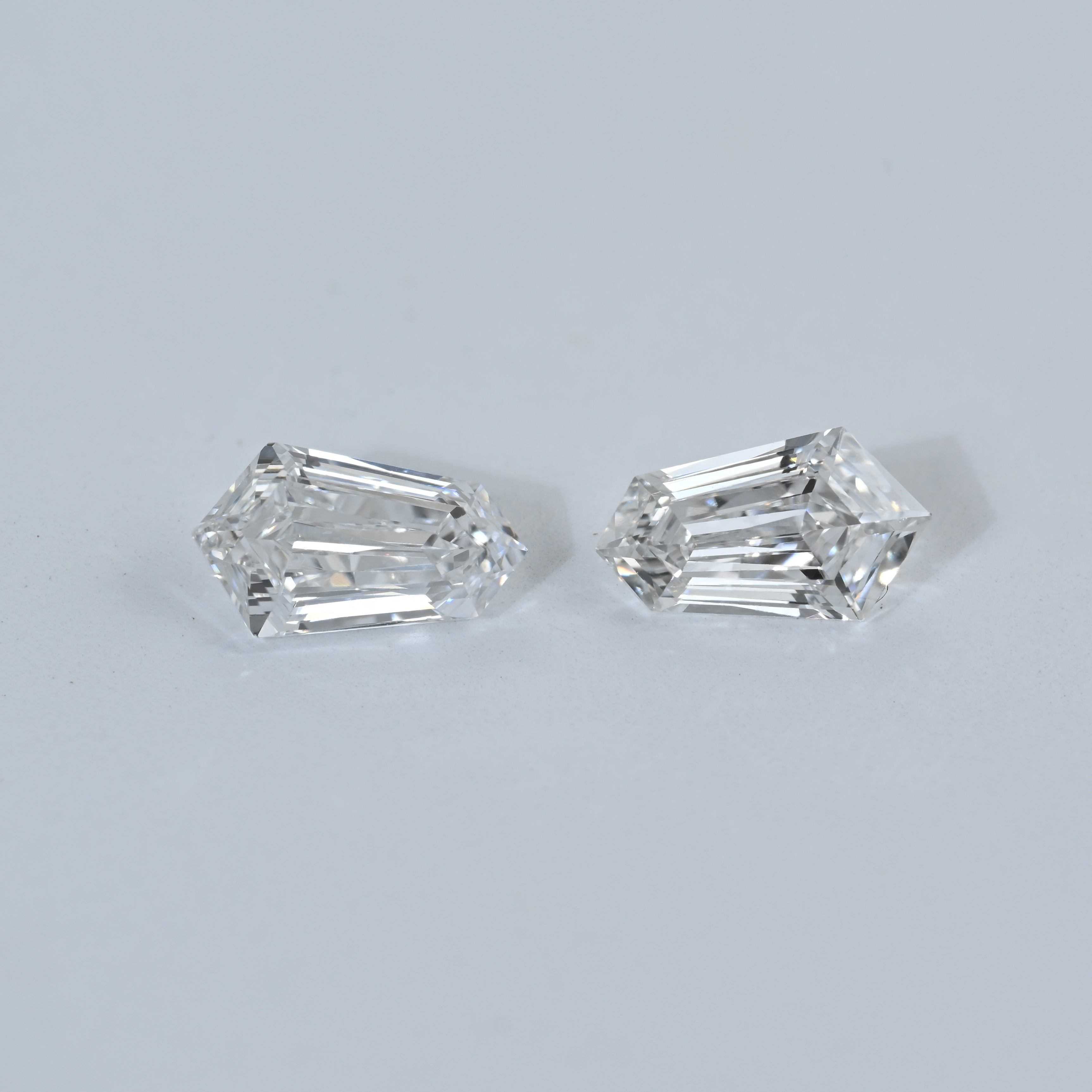 1.27 Carat Tie Shape Natural Diamonds Pair – E/F Color, VVS2/VVS2 Clarity