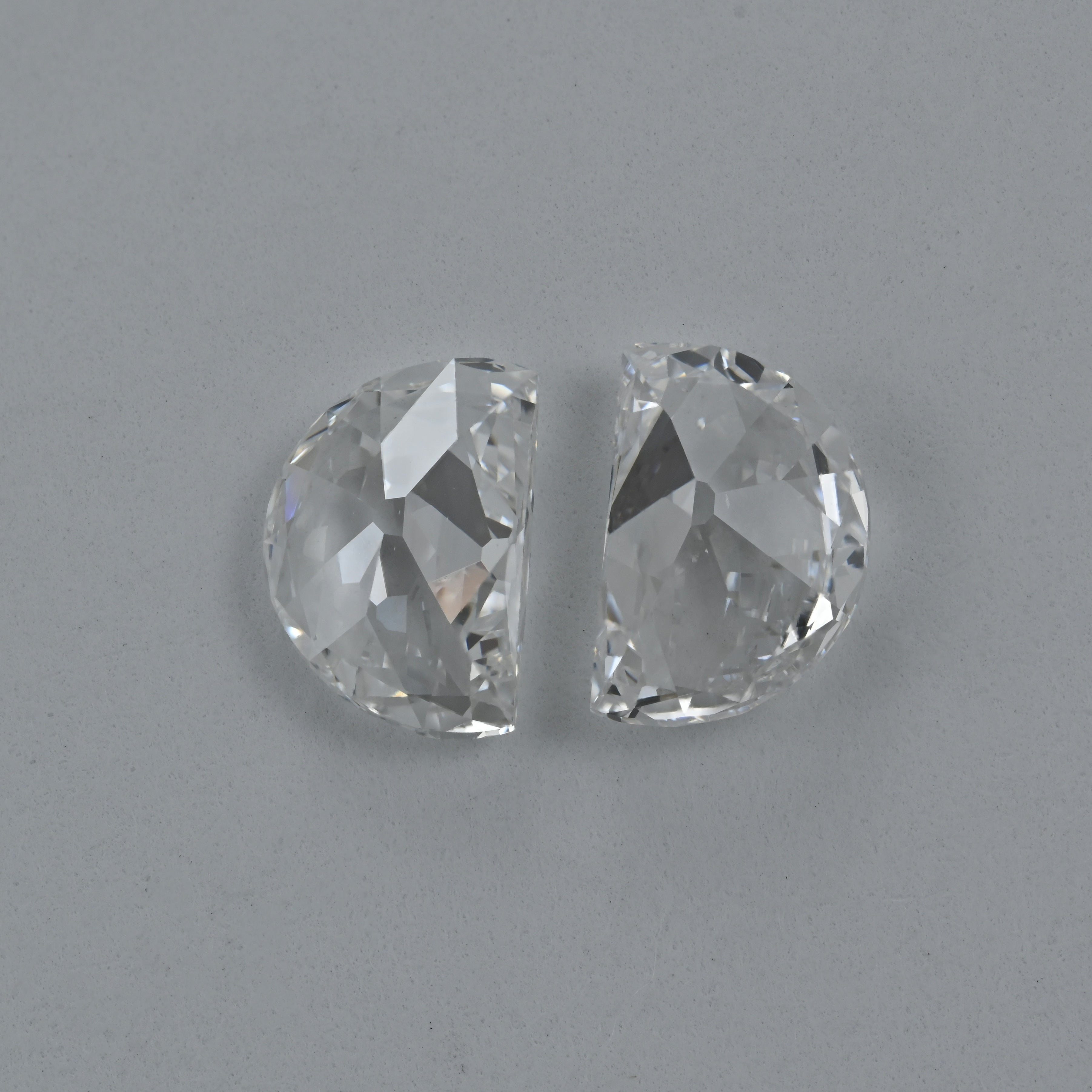 1.73 Carat Half Moon Shape Natural Diamonds Pair – D/F Color, VS2/VS1 Clarity