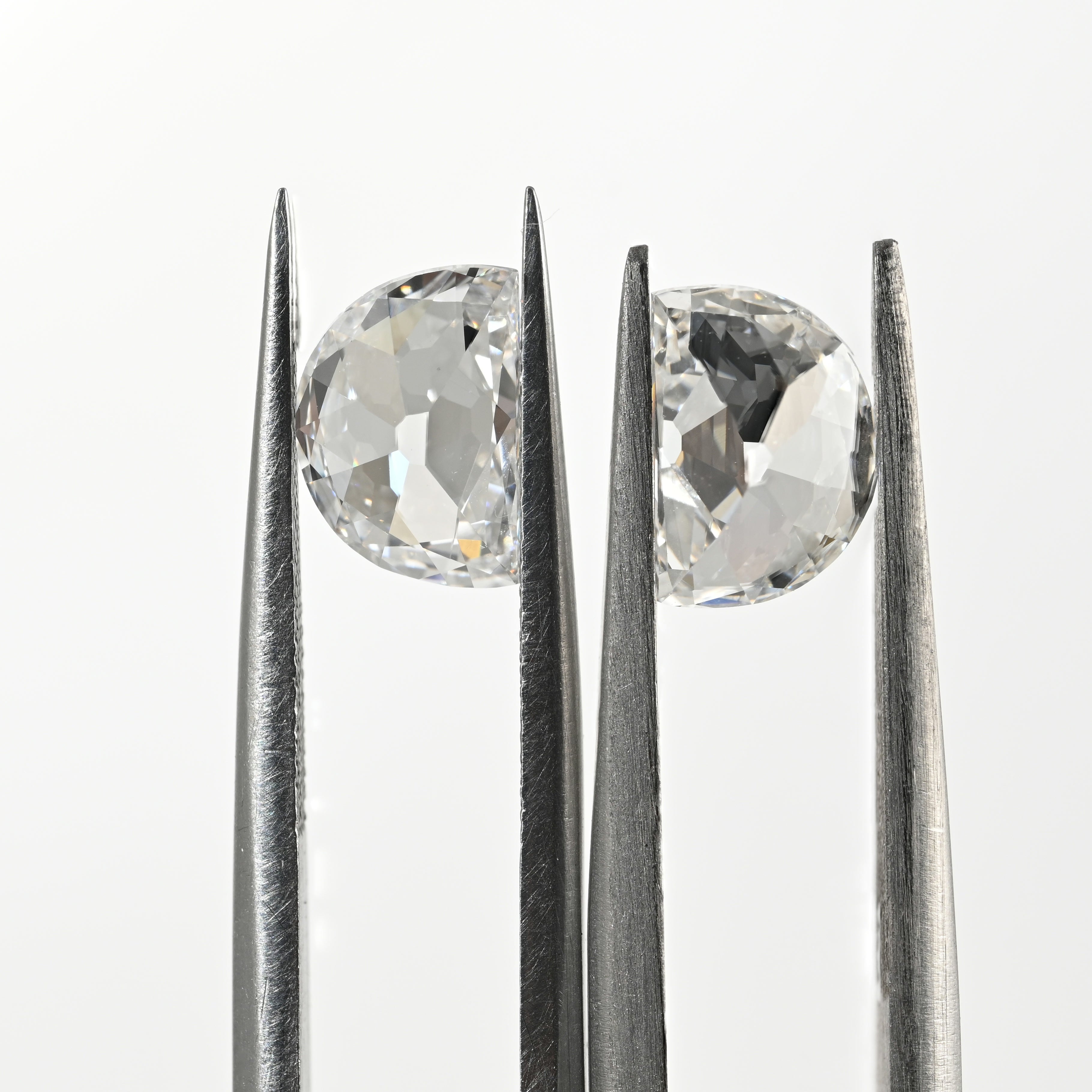2.29 Carat Half Moon Shape Natural Diamonds Pair – D/F Color, VS1/VVS2 Clarity