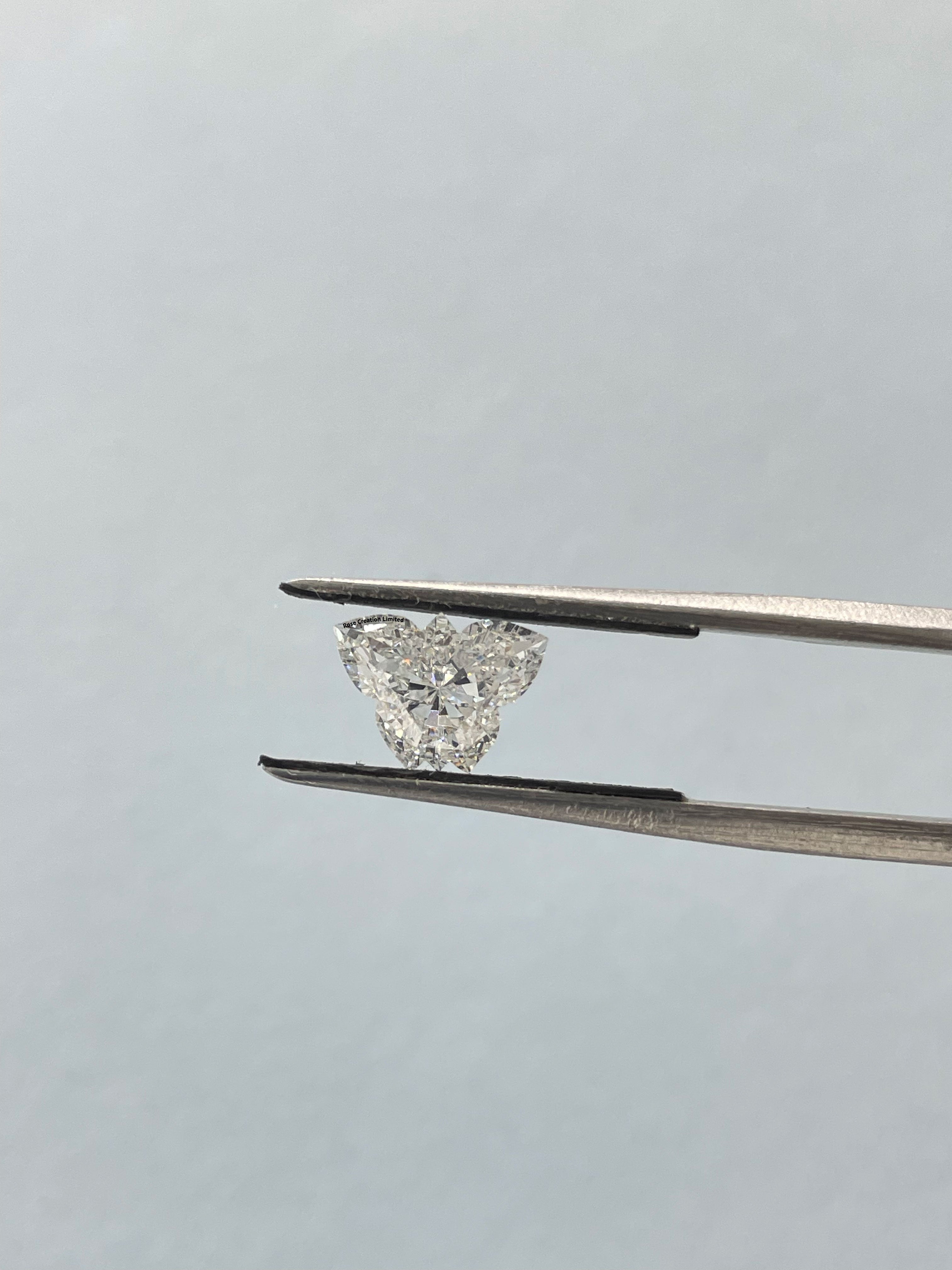 3.01 Carat Butterfly Shape Natural Diamonds Pair – E/F Color, SI1/SI1 Clarity