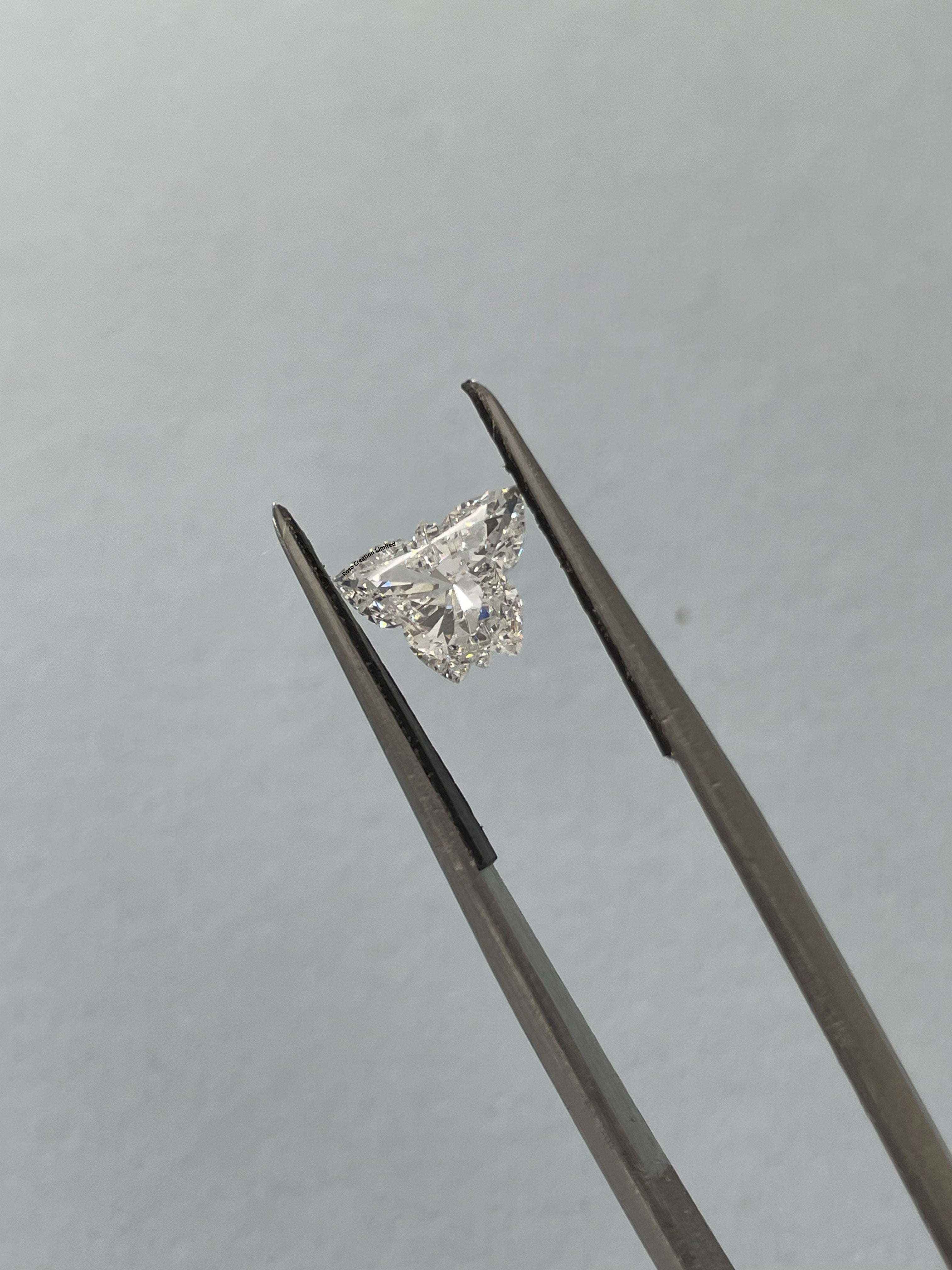 3.01 Carat Butterfly Shape Natural Diamonds Pair – E/F Color, SI1/SI1 Clarity