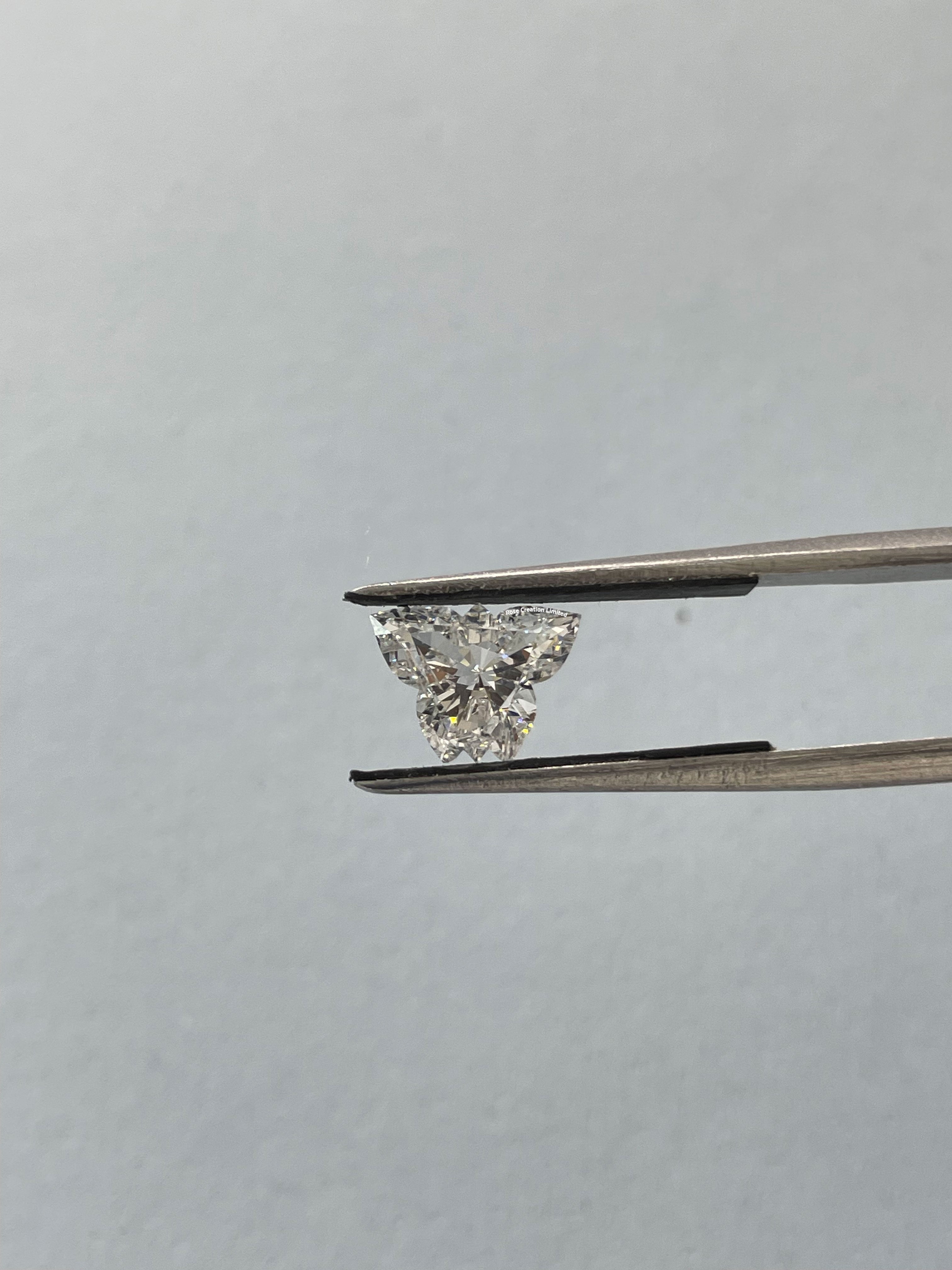 3.01 Carat Butterfly Shape Natural Diamonds Pair – E/F Color, SI1/SI1 Clarity