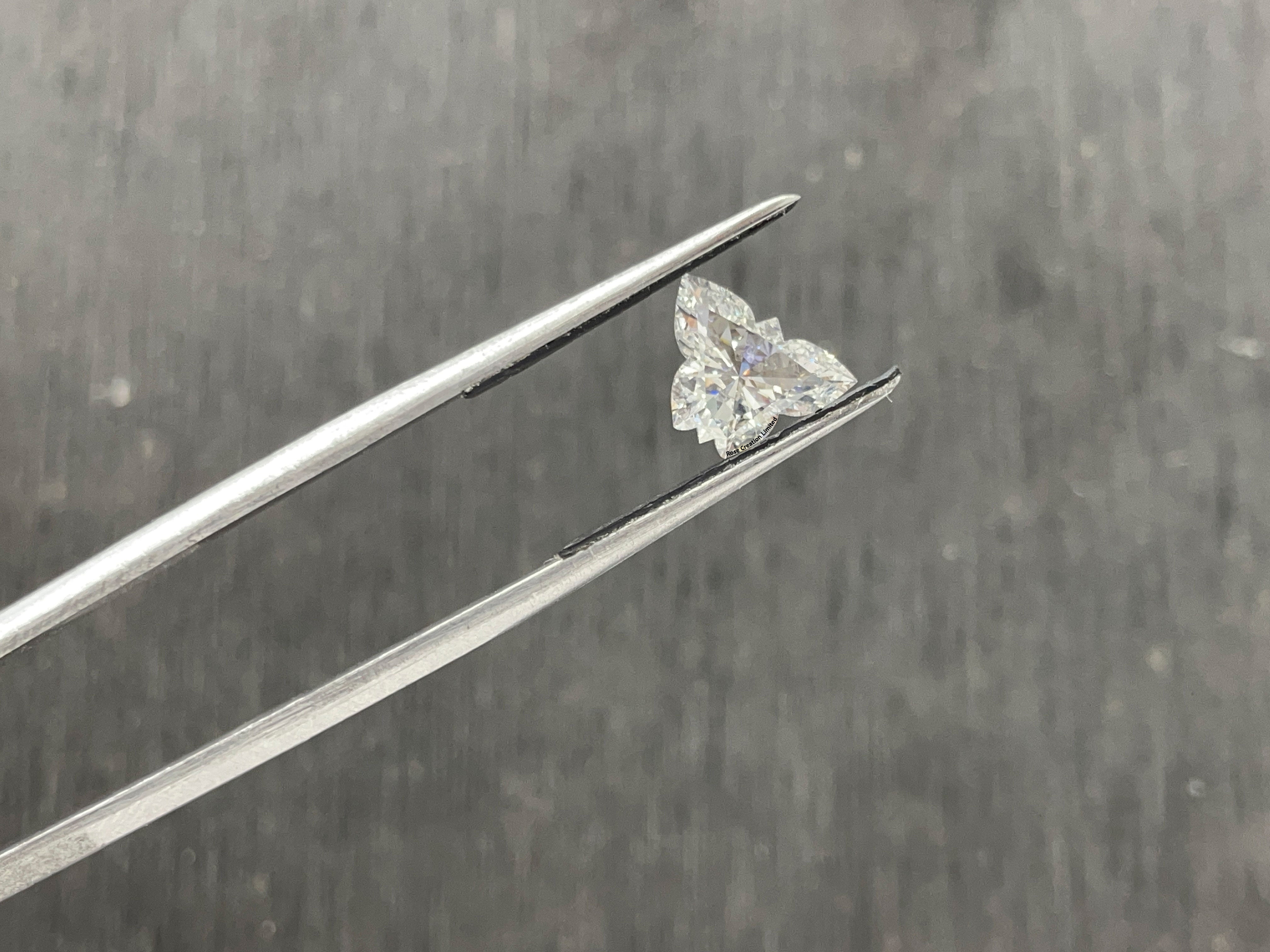 3.18 Carat Butterfly Shape Natural Diamonds Pair – E/E Color, SI2/SI2 Clarity