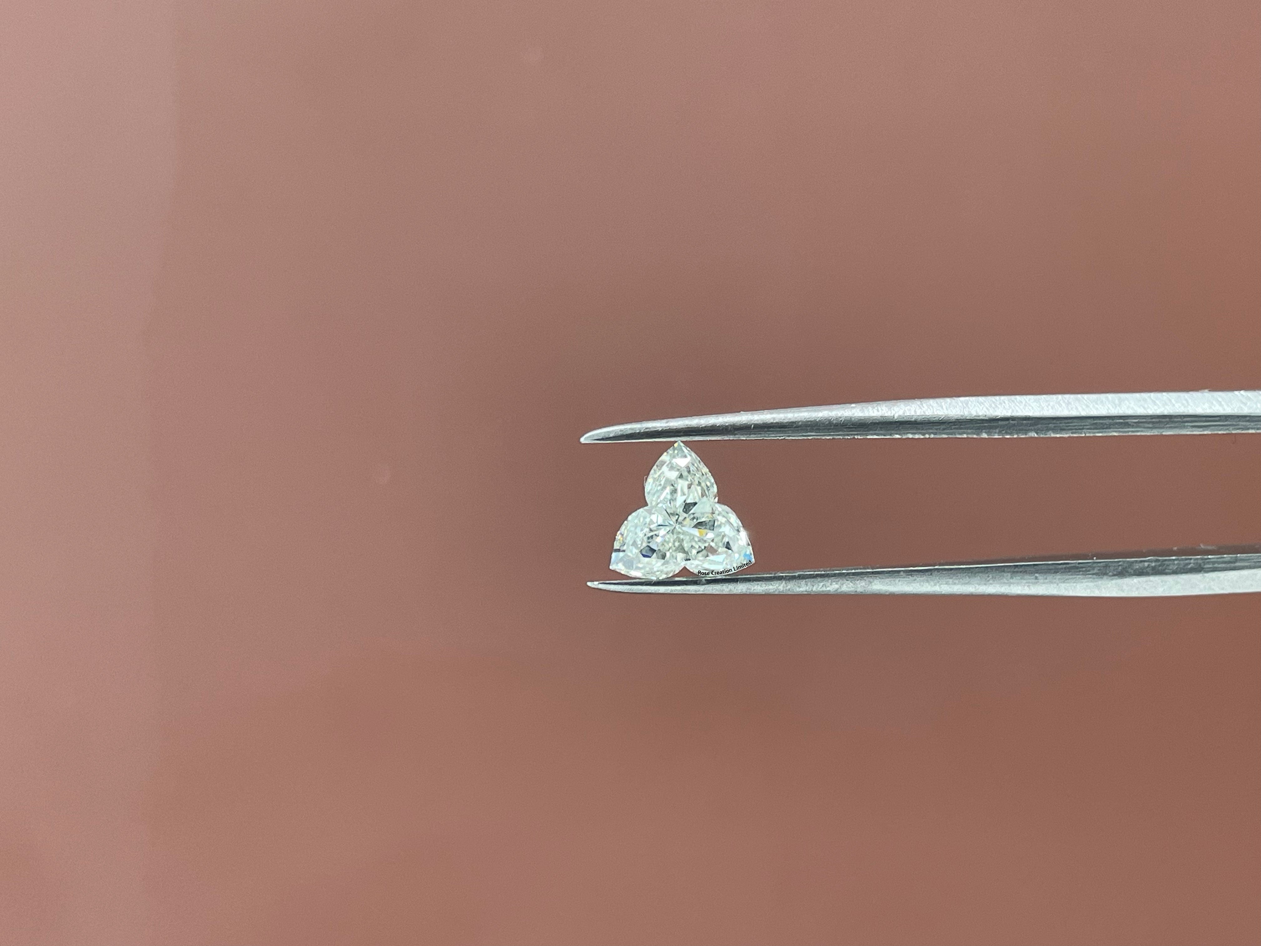 1.85 Carat Flower Shape Natural Diamonds Pair – I/I Color, SI1/SI1 Clarity