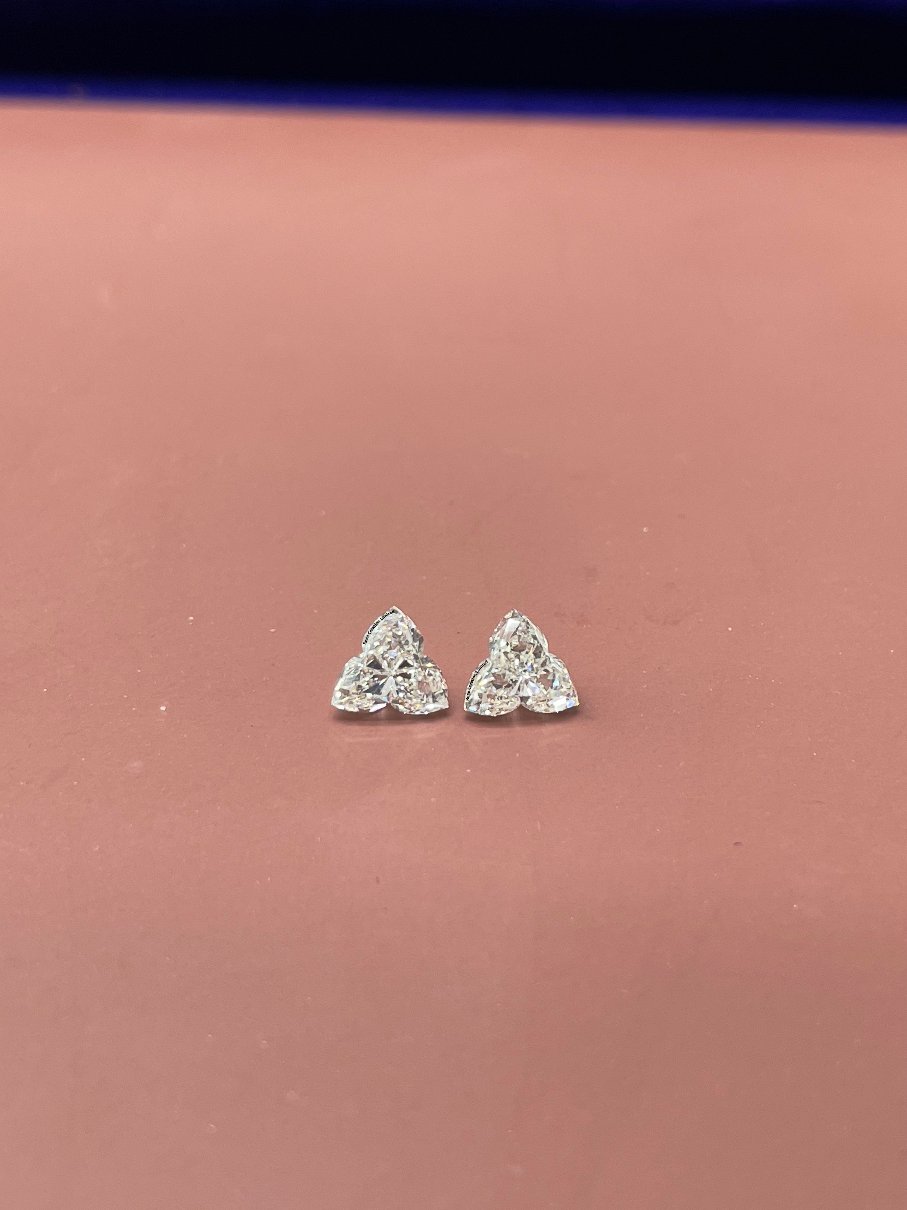 1.85 Carat Flower Shape Natural Diamonds Pair – I/I Color, SI1/SI1 Clarity