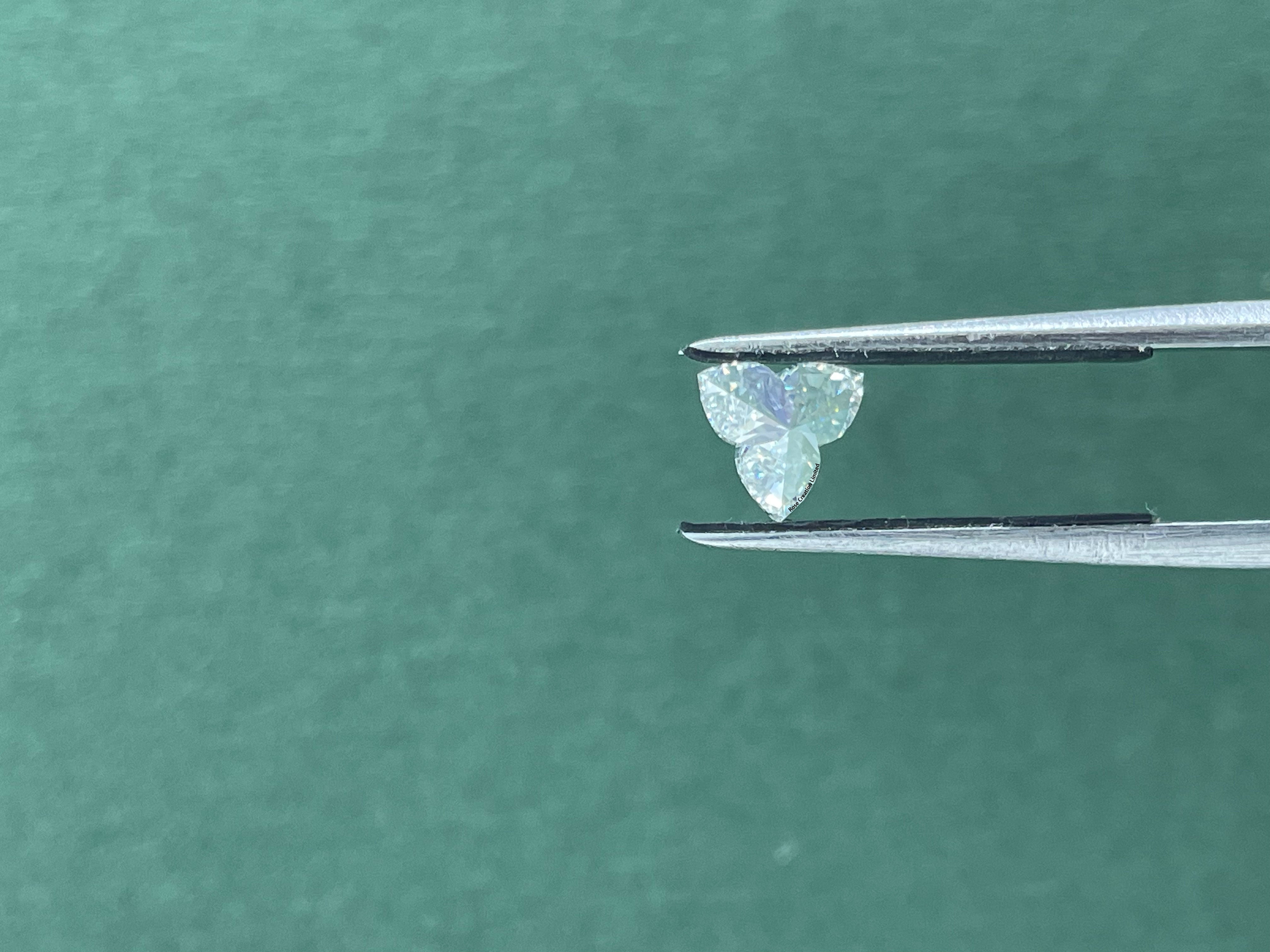 1.68 Carat Flower Shape Natural Diamonds Pair – H/H Color, SI1/SI1 Clarity