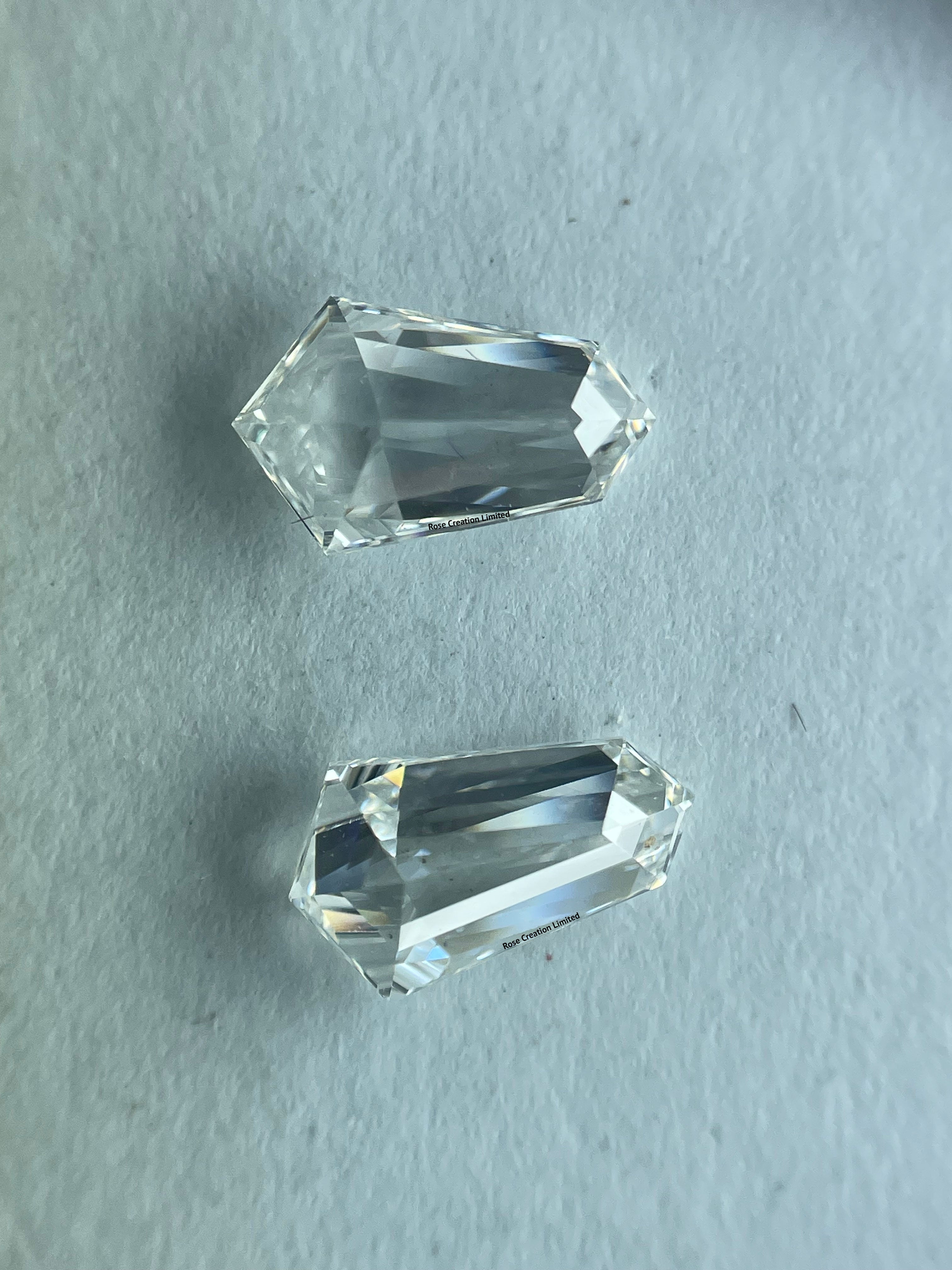 1.44 Carat Tie Shape Natural Diamonds Pair – E/F Color, VVS1/VVS1 Clarity