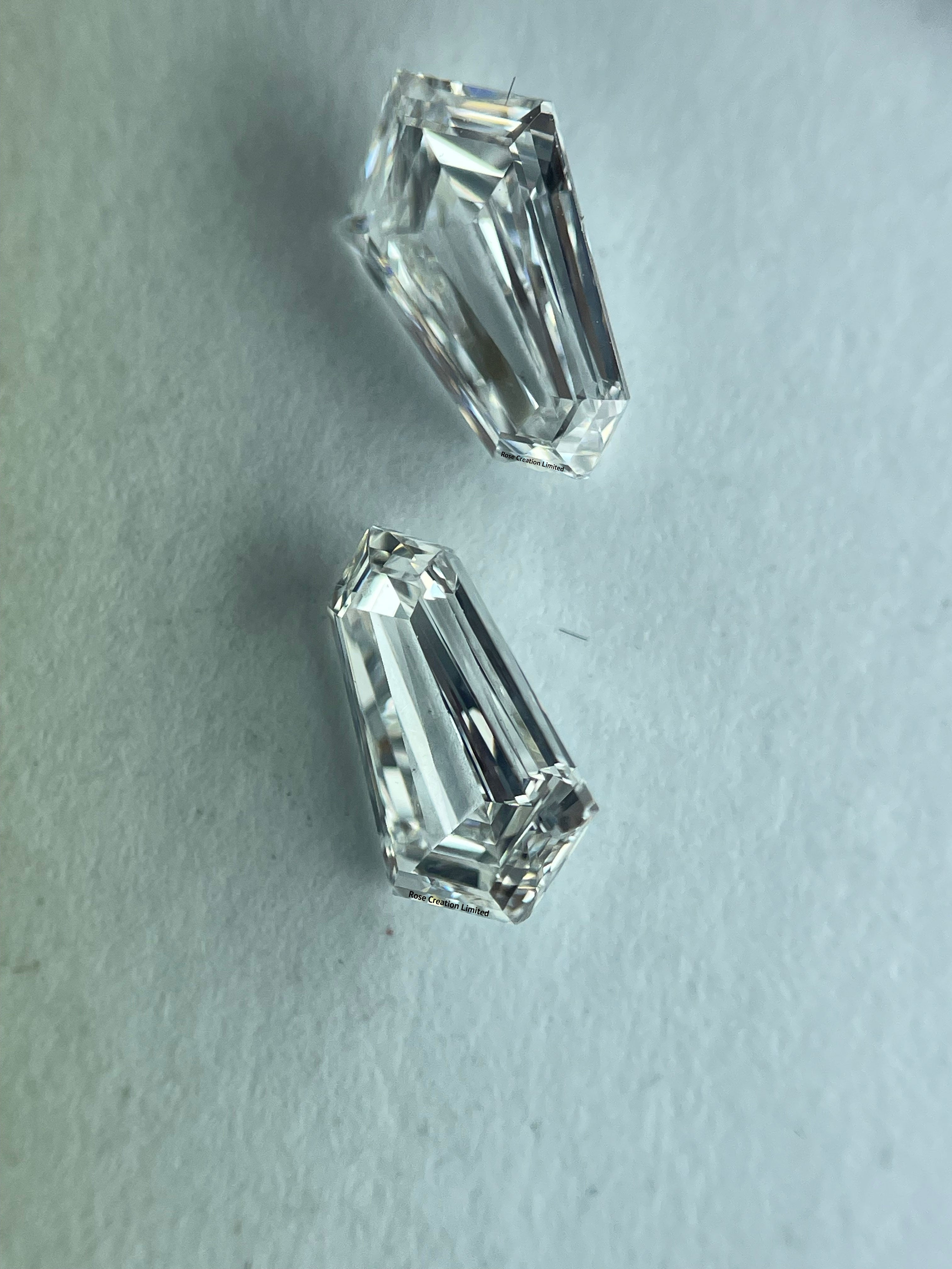 1.44 Carat Tie Shape Natural Diamonds Pair – E/F Color, VVS1/VVS1 Clarity