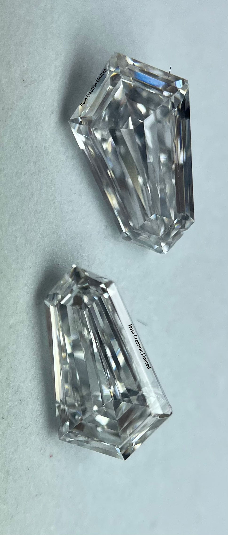 1.44 Carat Tie Shape Natural Diamonds Pair – E/F Color, VVS1/VVS1 Clarity