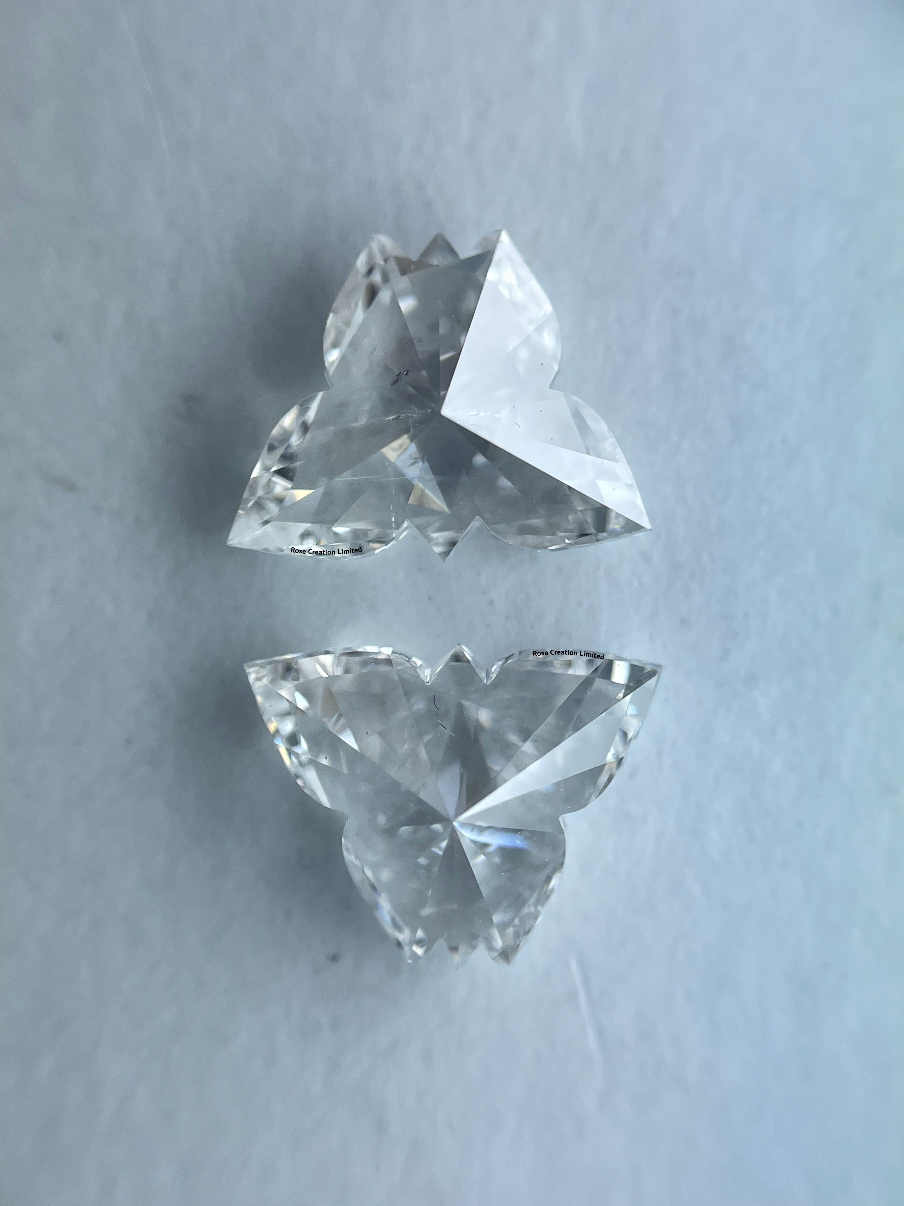 3.75 Carat Butterfly Diamond Pair – D/F Color, SI1/SI2 Clarity
