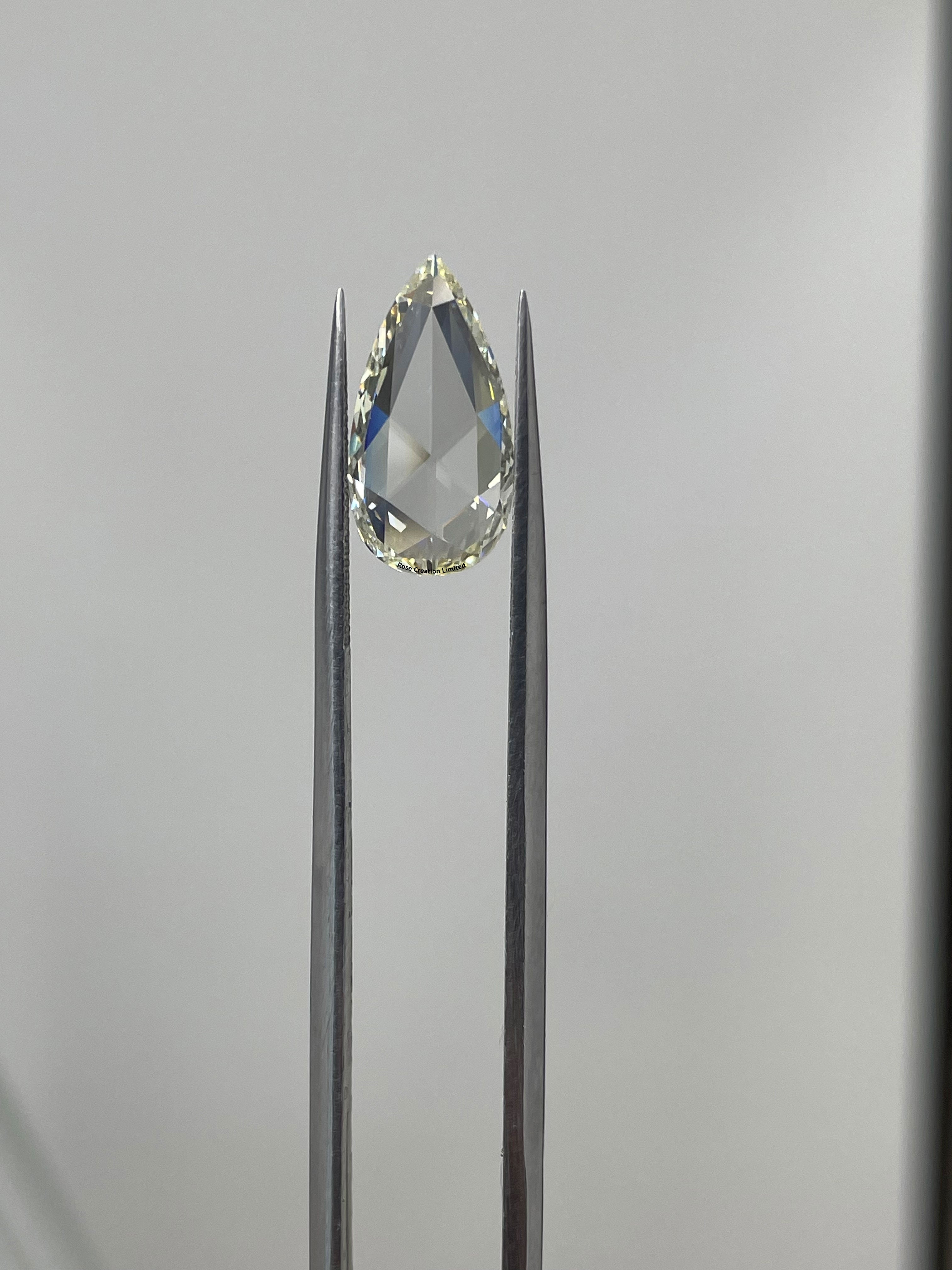 2.21 Carat Rose Cut Pear Natural Diamond – L Color, VS1 Clarity