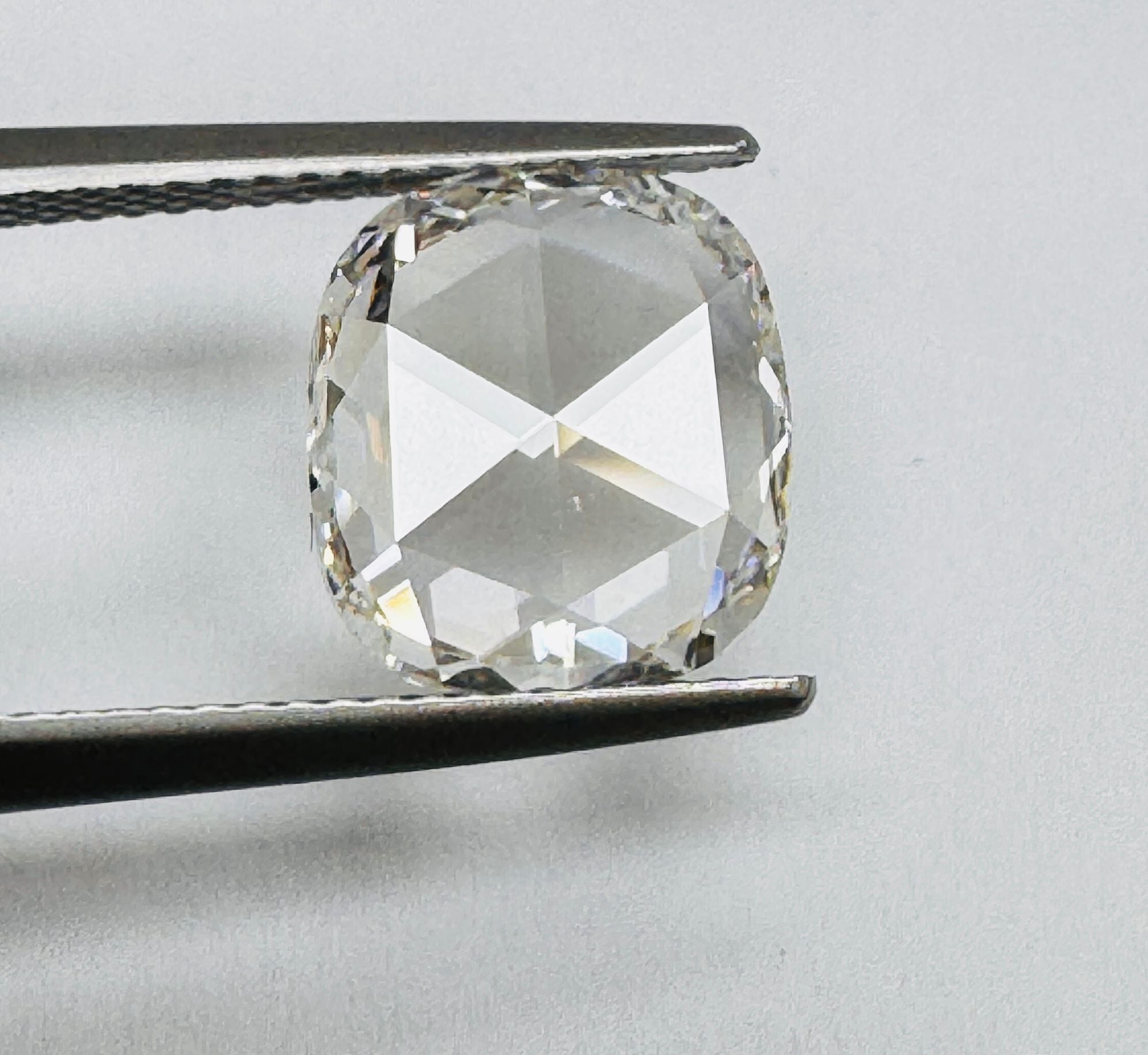 3.20 Carat Rose Cut Cushion Shape Natural Diamond – E Color, VS1 Clarity (GIA Certified) – 2404511291