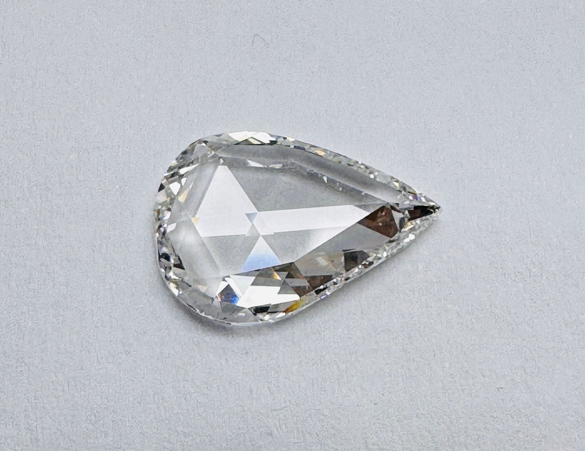 3.08 Carat Rose Cut Pear Shape Natural Diamond – E Color, VS2 Clarity (GIA Certified) – 5356652257
