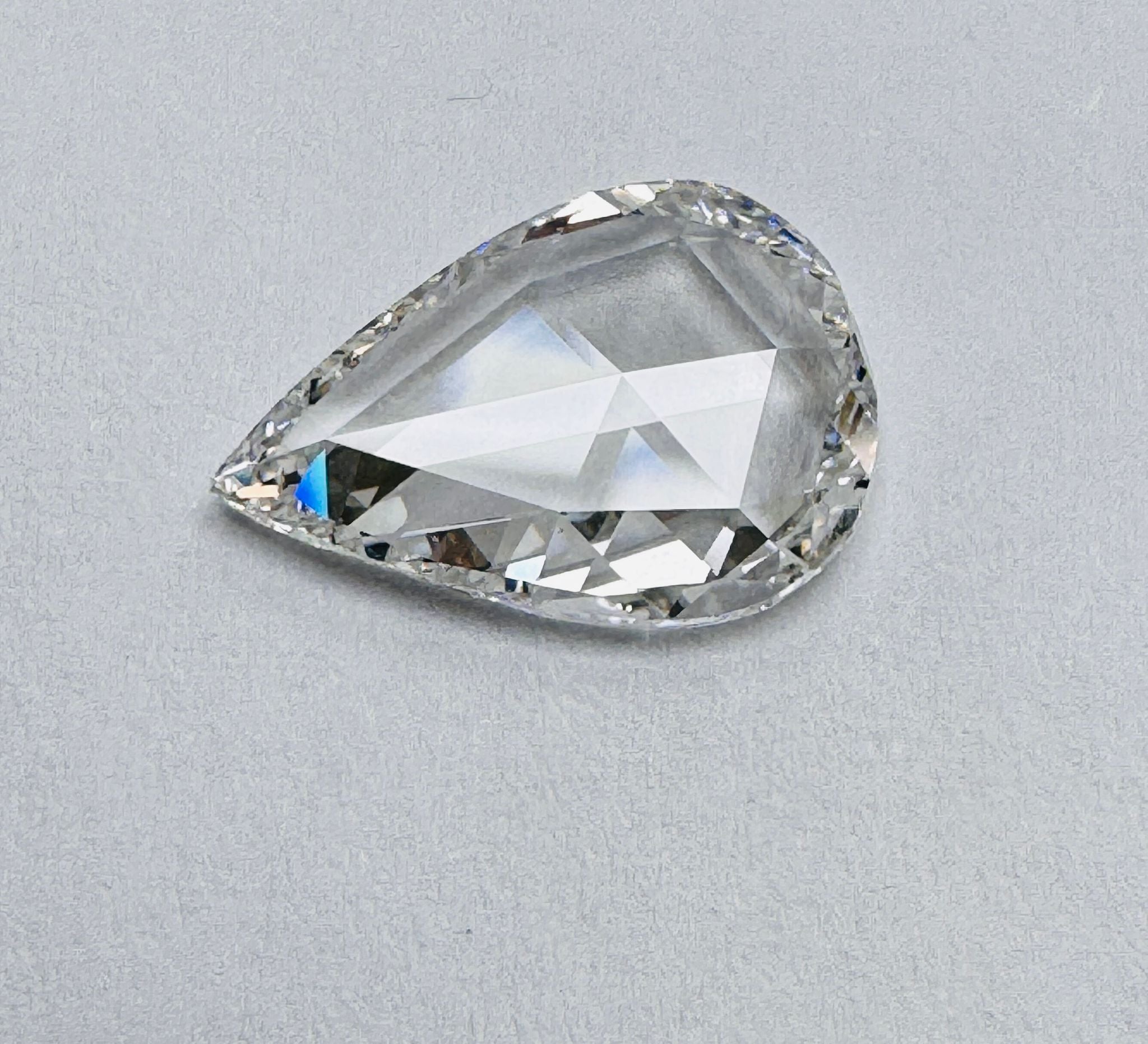3.08 Carat Rose Cut Pear Shape Natural Diamond – E Color, VS2 Clarity (GIA Certified) – 5356652257