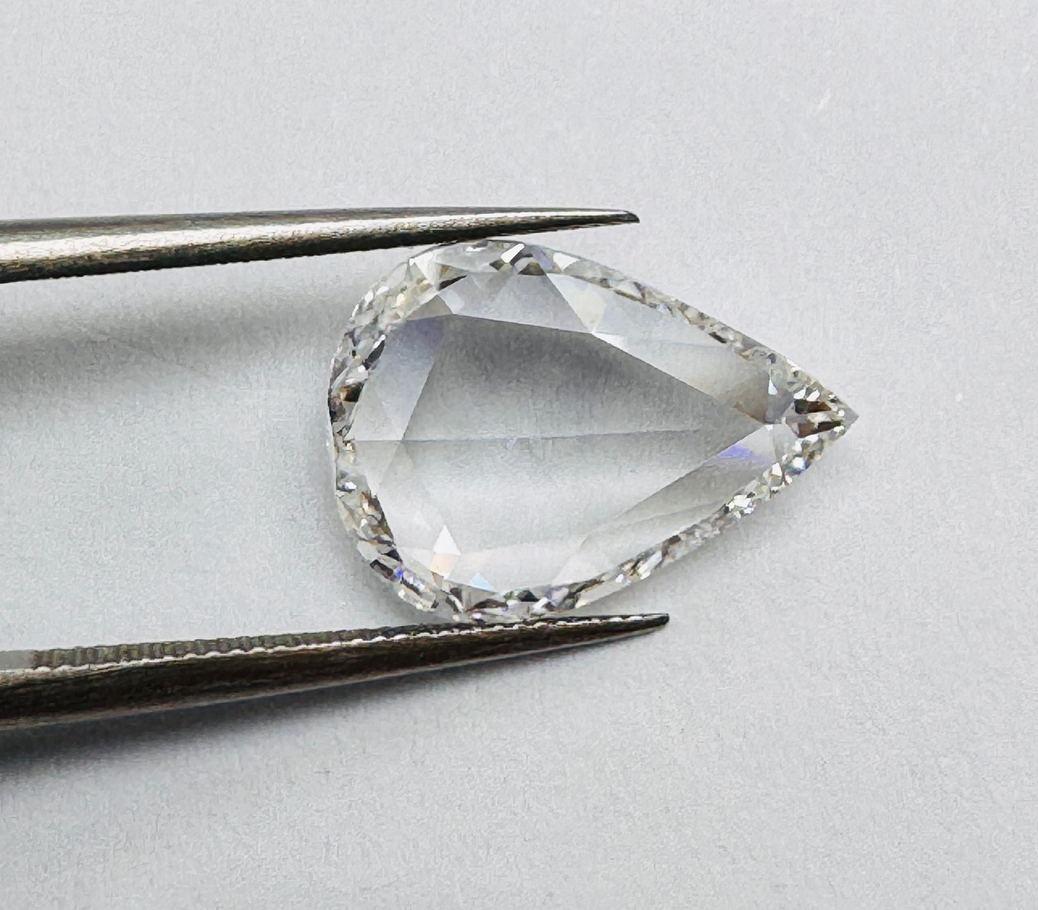 3.08 Carat Rose Cut Pear Shape Natural Diamond – E Color, VS2 Clarity (GIA Certified) – 5356652257