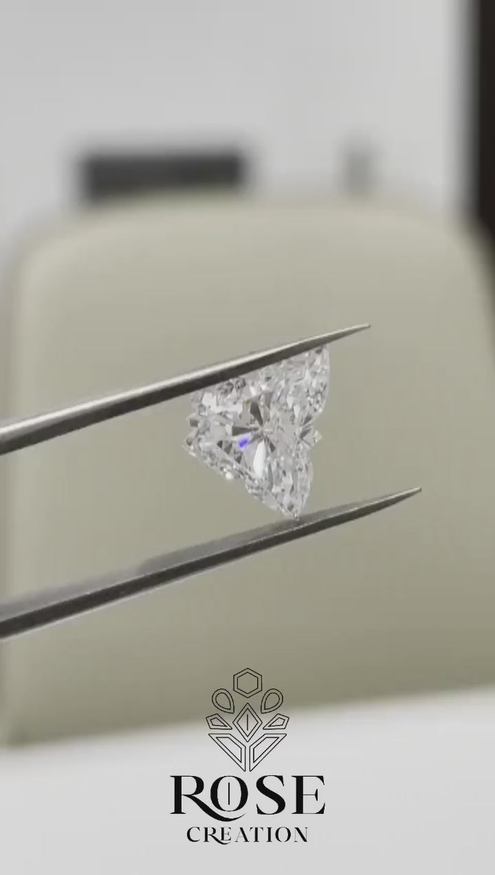 3.75 Carat Butterfly Diamond Pair – D/F Color, SI1/SI2 Clarity