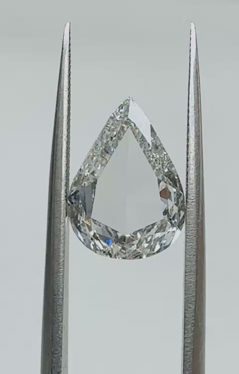 3.08 Carat Rose Cut Pear Shape Natural Diamond – E Color, VS2 Clarity (GIA Certified) – 5356652257
