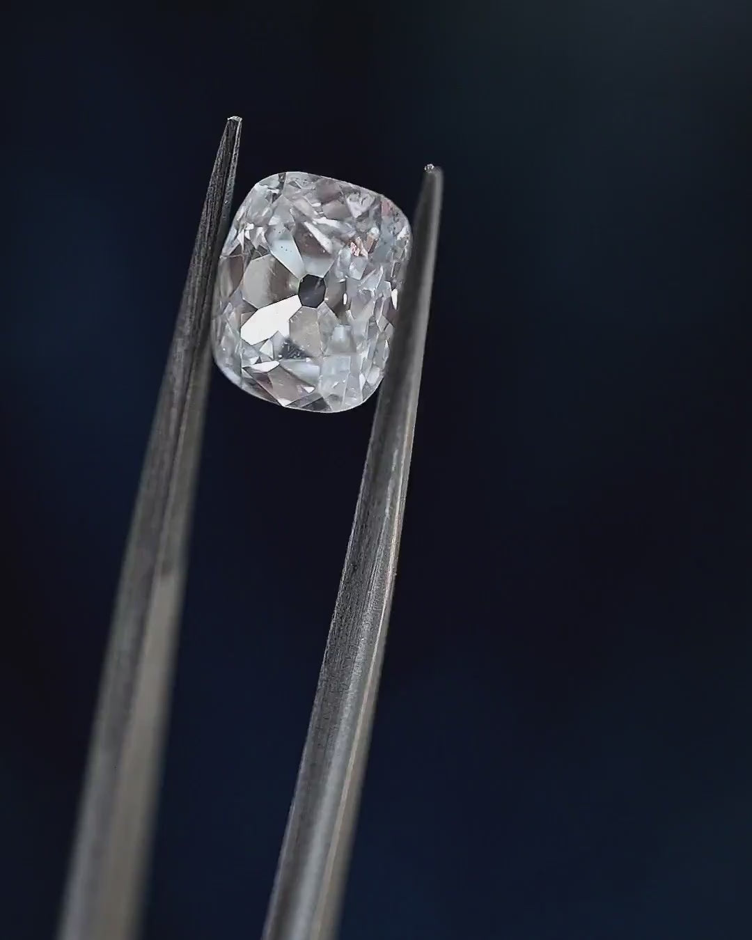 3.15 Carat Old Cut Cushion Natural Diamond – F Color, I1 Clarity