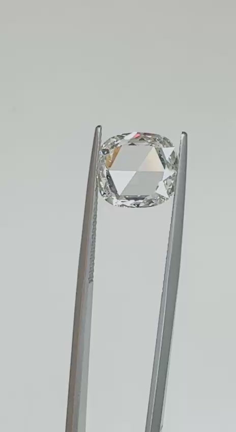3.20 Carat Rose Cut Cushion Shape Natural Diamond – E Color, VS1 Clarity (GIA Certified) – 2404511291