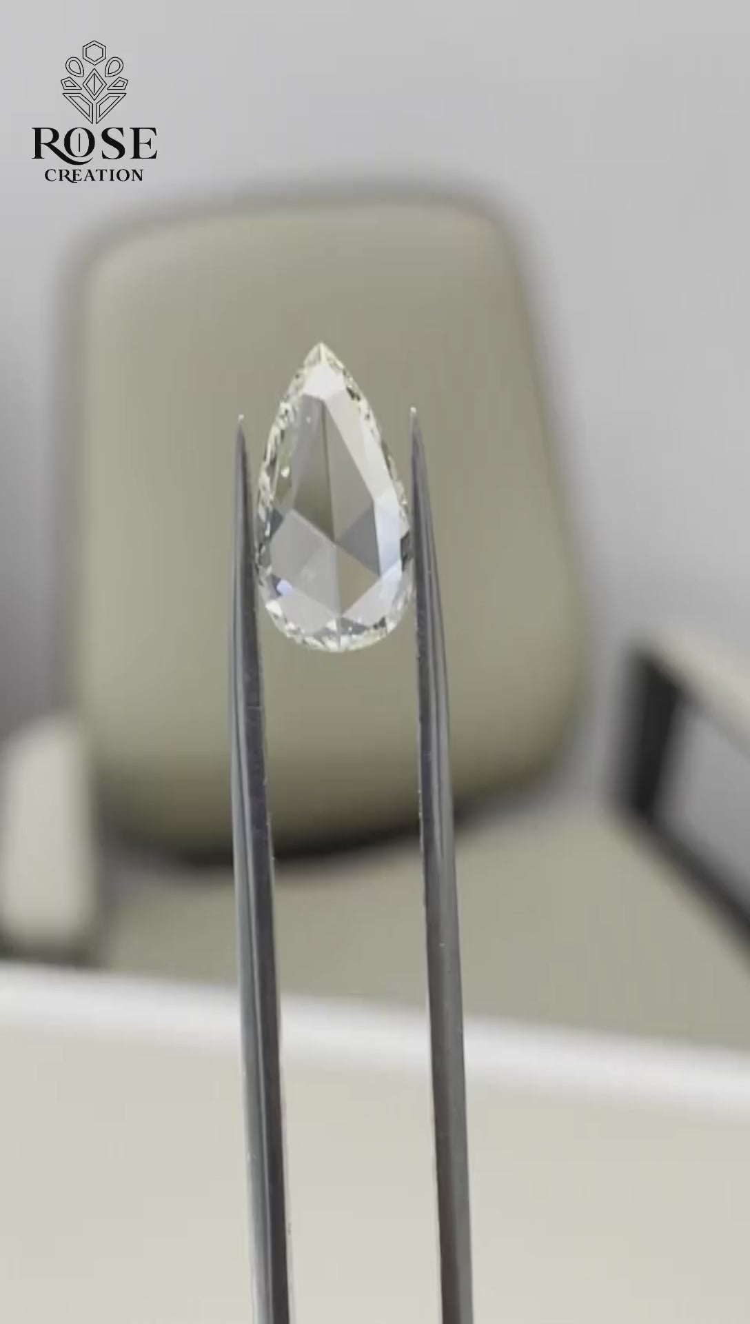 2.21 Carat Rose Cut Pear Natural Diamond – L Color, VS1 Clarity