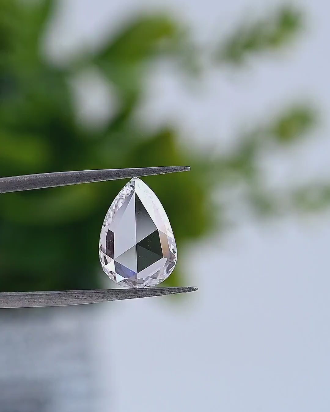 2.88 Carat ROSE/CUT Pear Shape Natural Diamond – D Color, VS1 Clarity (GIA Certified) - 1548348743
