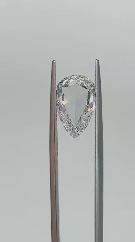 3.55 Carat Rose Cut Pear Shape Natural Diamond – G Color, IF Clarity (GIA Certified) – 5336812122