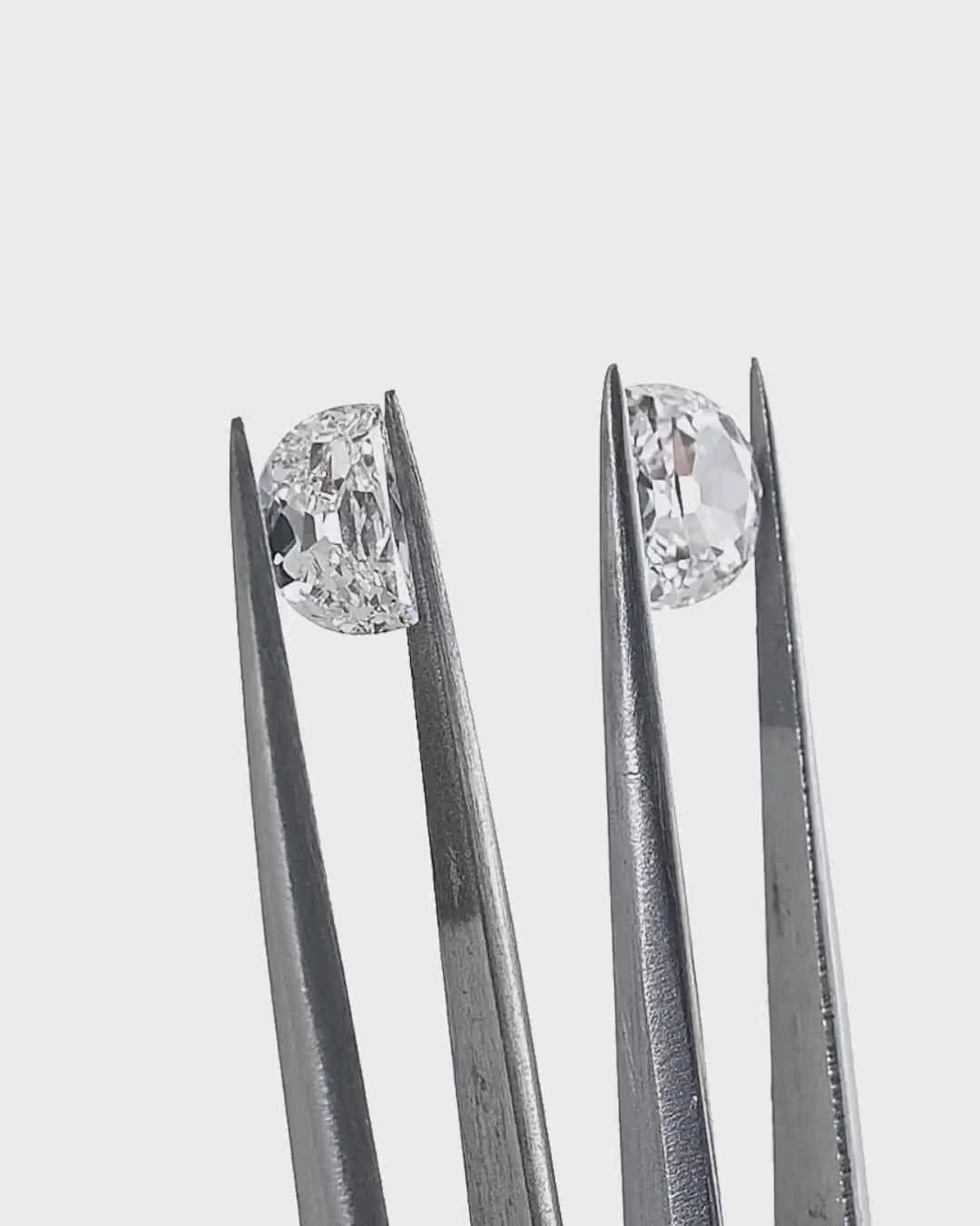 2.29 Carat Half Moon Shape Natural Diamonds Pair – D/F Color, VS1/VVS2 Clarity