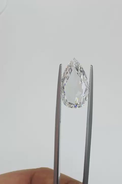 4.03 Carat Rose Cut Pear Shape Natural Diamond – D Color, VS1 Clarity (GIA Certified) – 1398738689