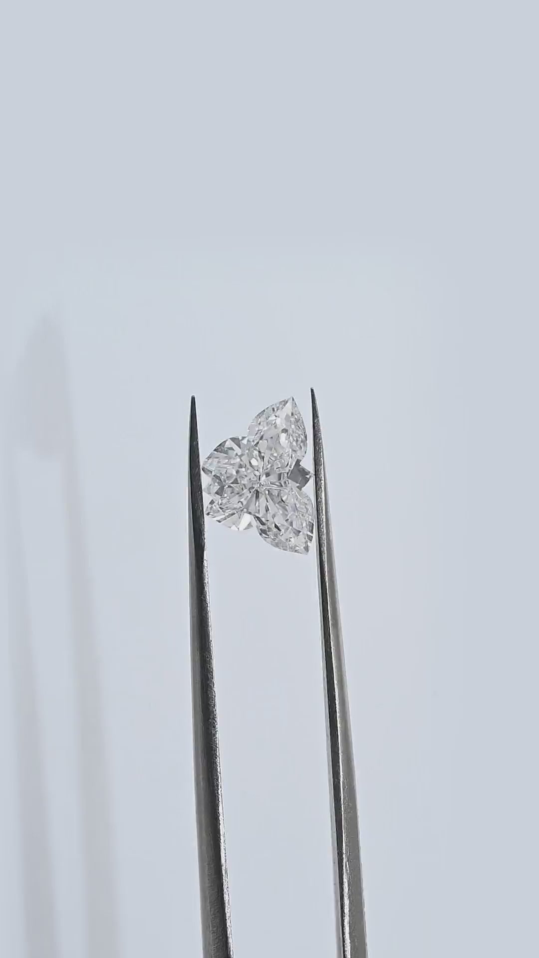 3.18 Carat Butterfly Shape Natural Diamonds Pair – E/E Color, SI2/SI2 Clarity