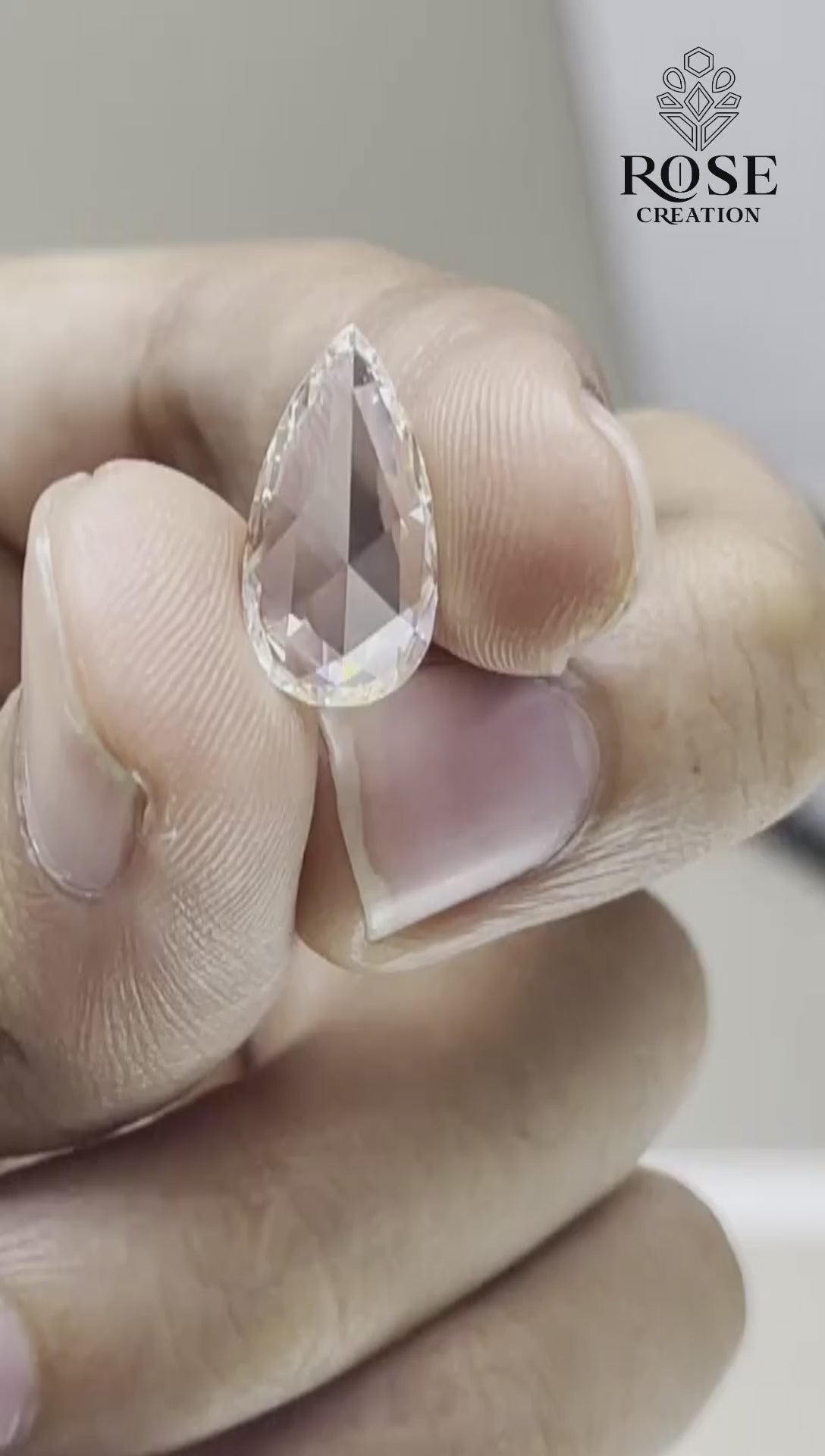 2.21 Carat Rose Cut Pear Natural Diamond – L Color, VS1 Clarity